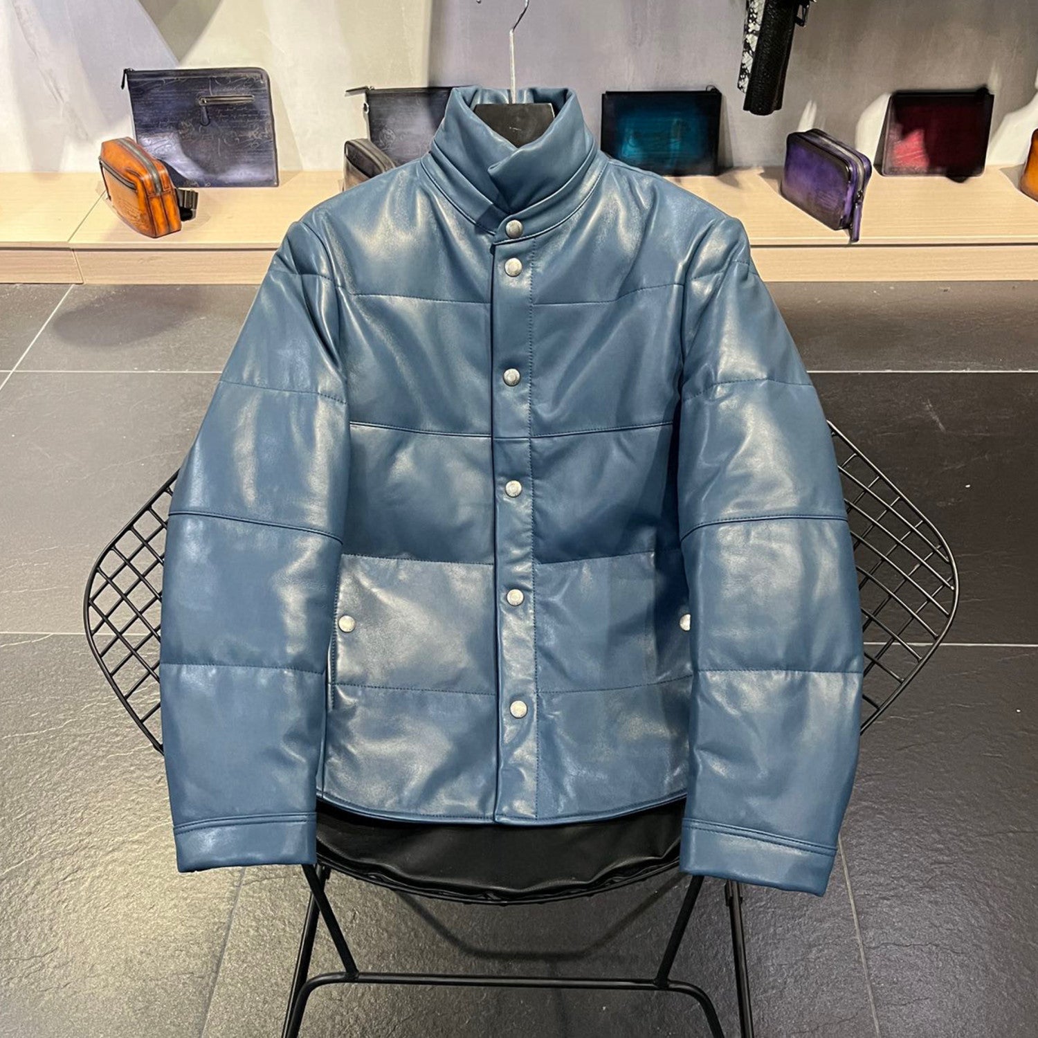 Tom Ford Leather Puffer Down Jacket Ngvp #6822