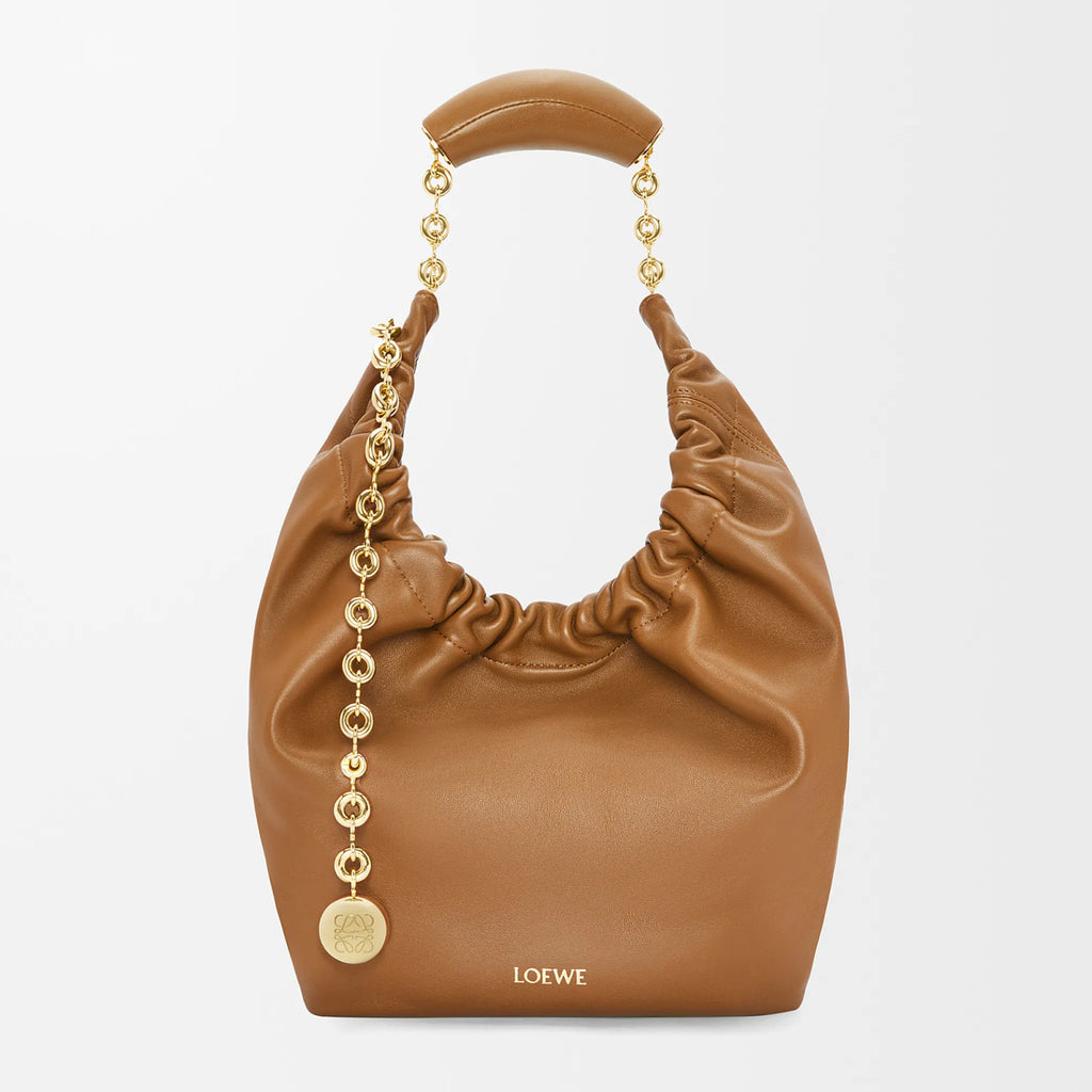 Loewe Women's Small Soft Napa Lambskin Squeeze Handbag Logo Solid Color Adjustable Shoulder Strap Crossbody Tote Bag Bags 0010948040 #81756