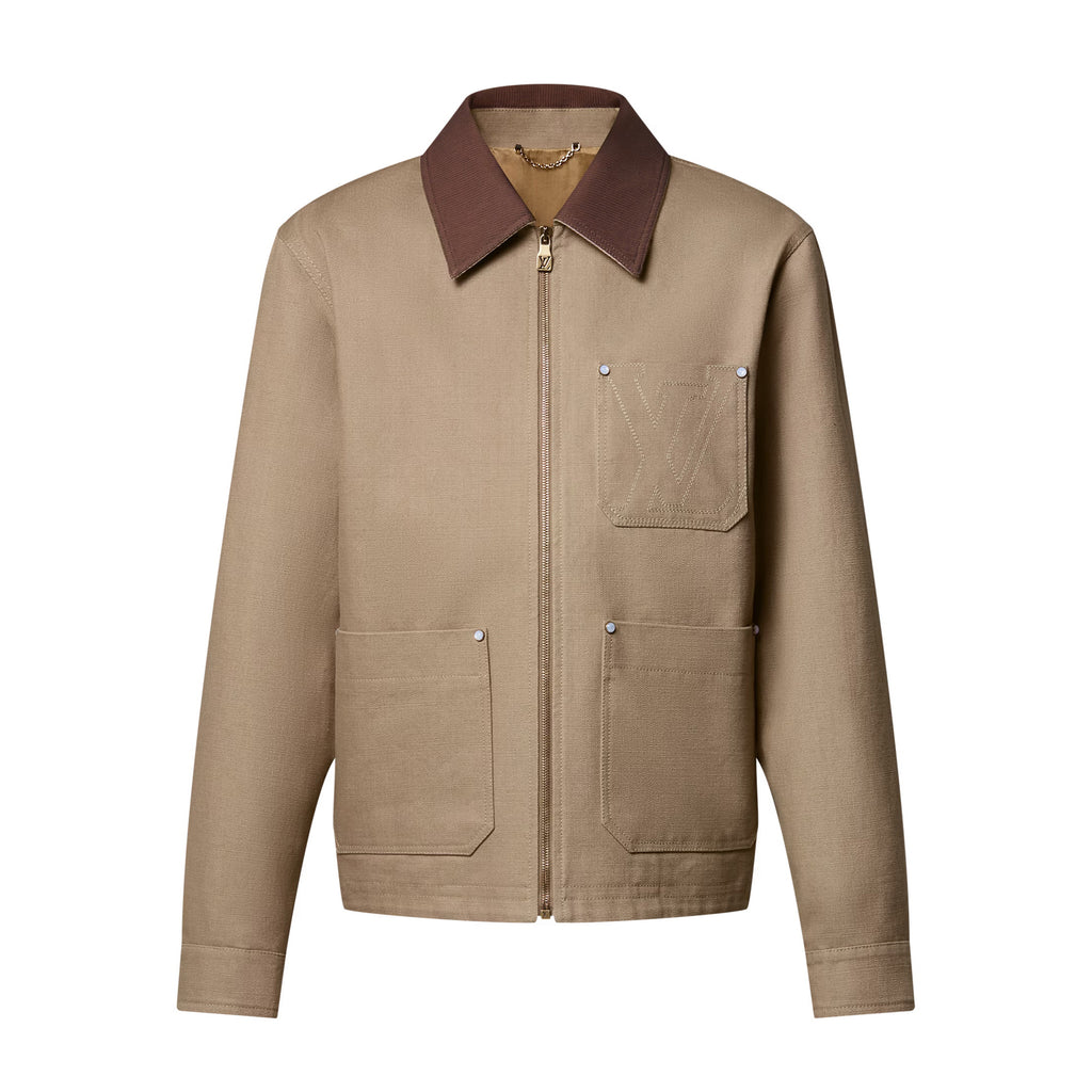Louis Vuitton Men's Spring and Autumn Solid Color Logo Letter Pocket Zipper Long Sleeve Jacket #74523