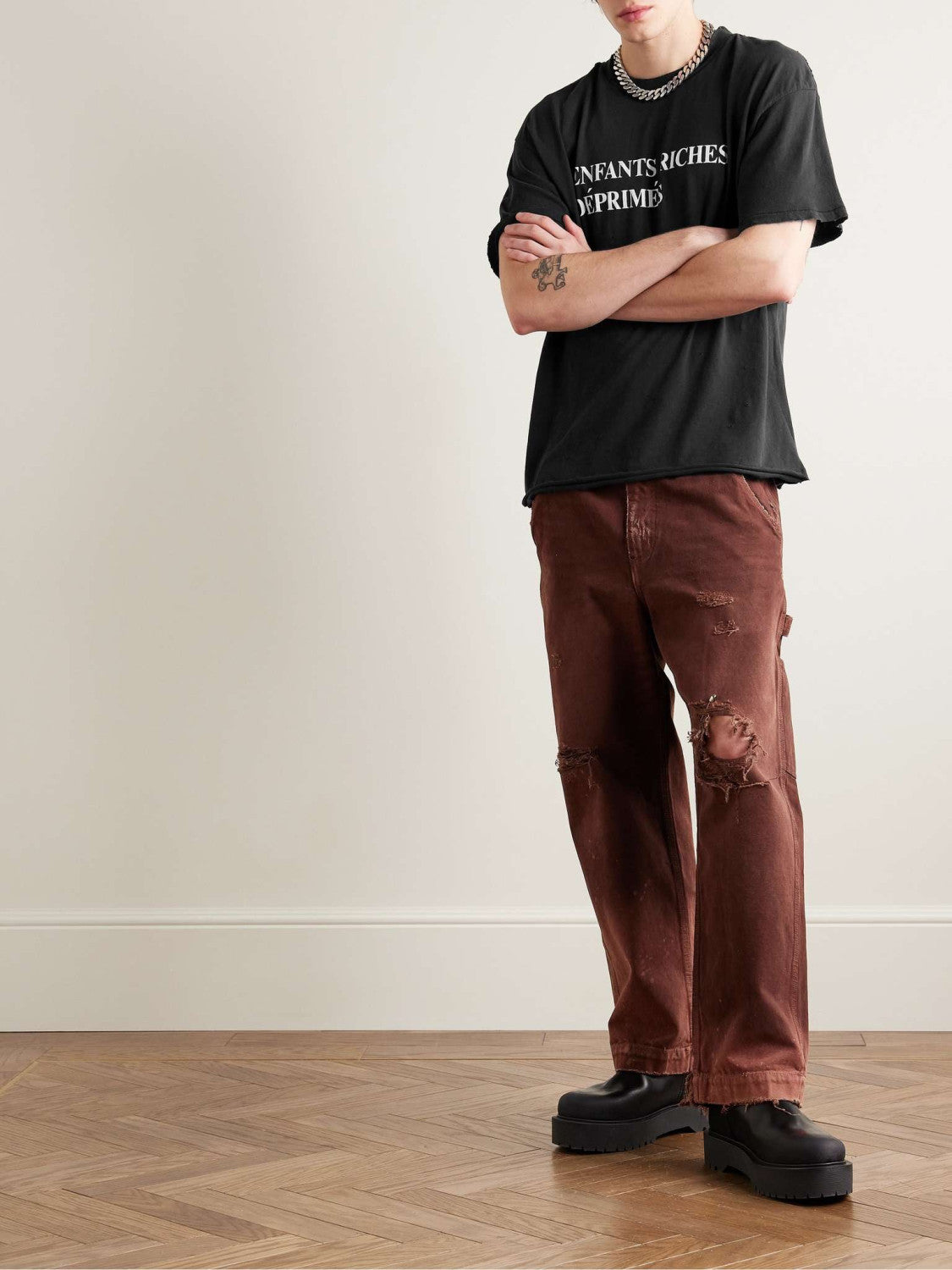 Enfants Riches Deprimes Men's Summer Solid Color Letter Printed Round Neck Short Sleeve T-Shirt #75949