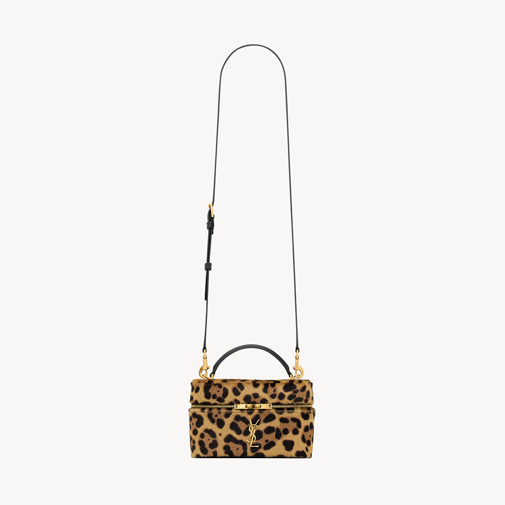 Saint Laurent GABY vanity bag in pony hair leather in Brown #336879