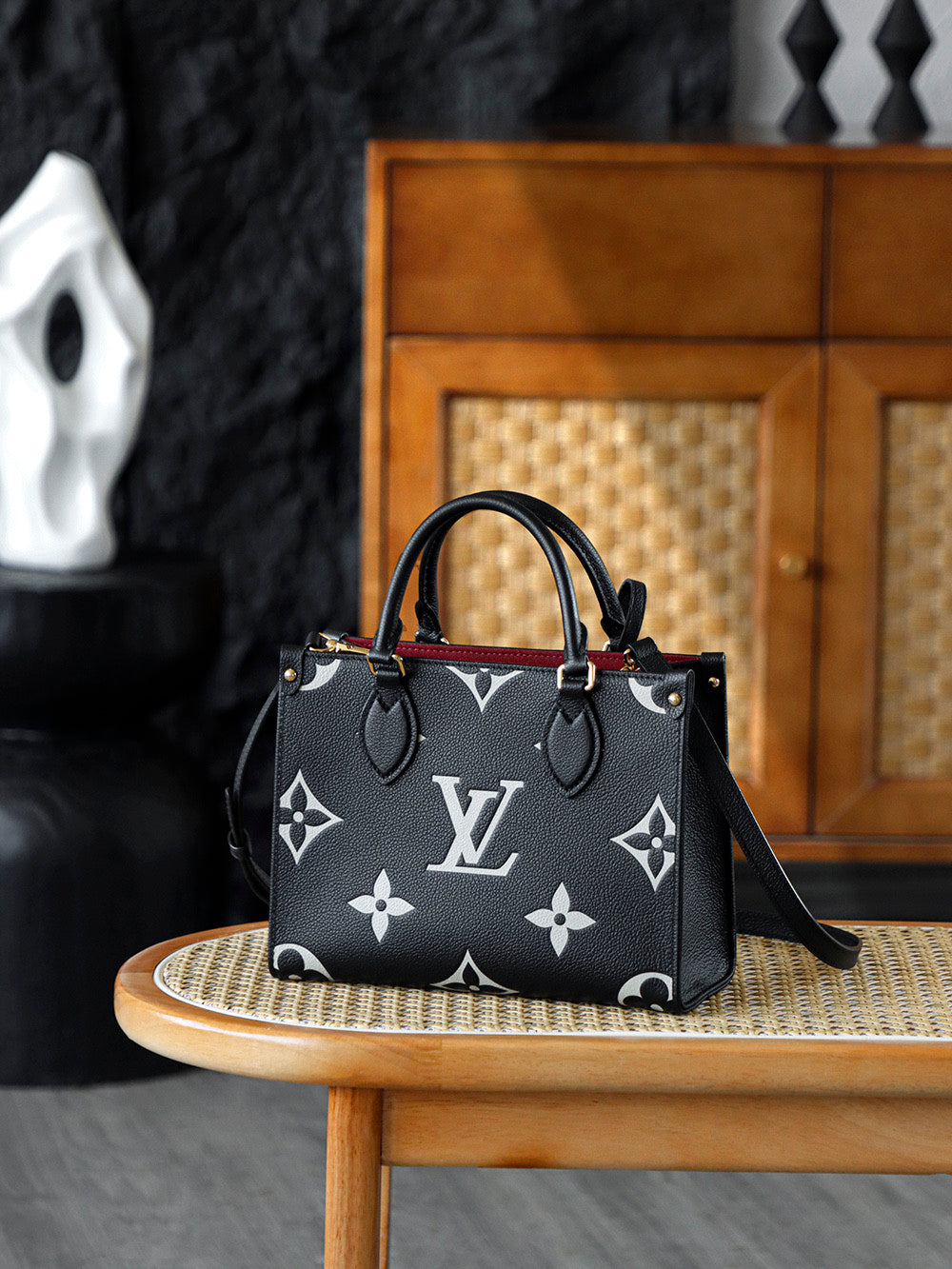 Louis Vuitton OnTheGo PM Bicolor Monogram Empreinte Leather Women's Handbags #333041