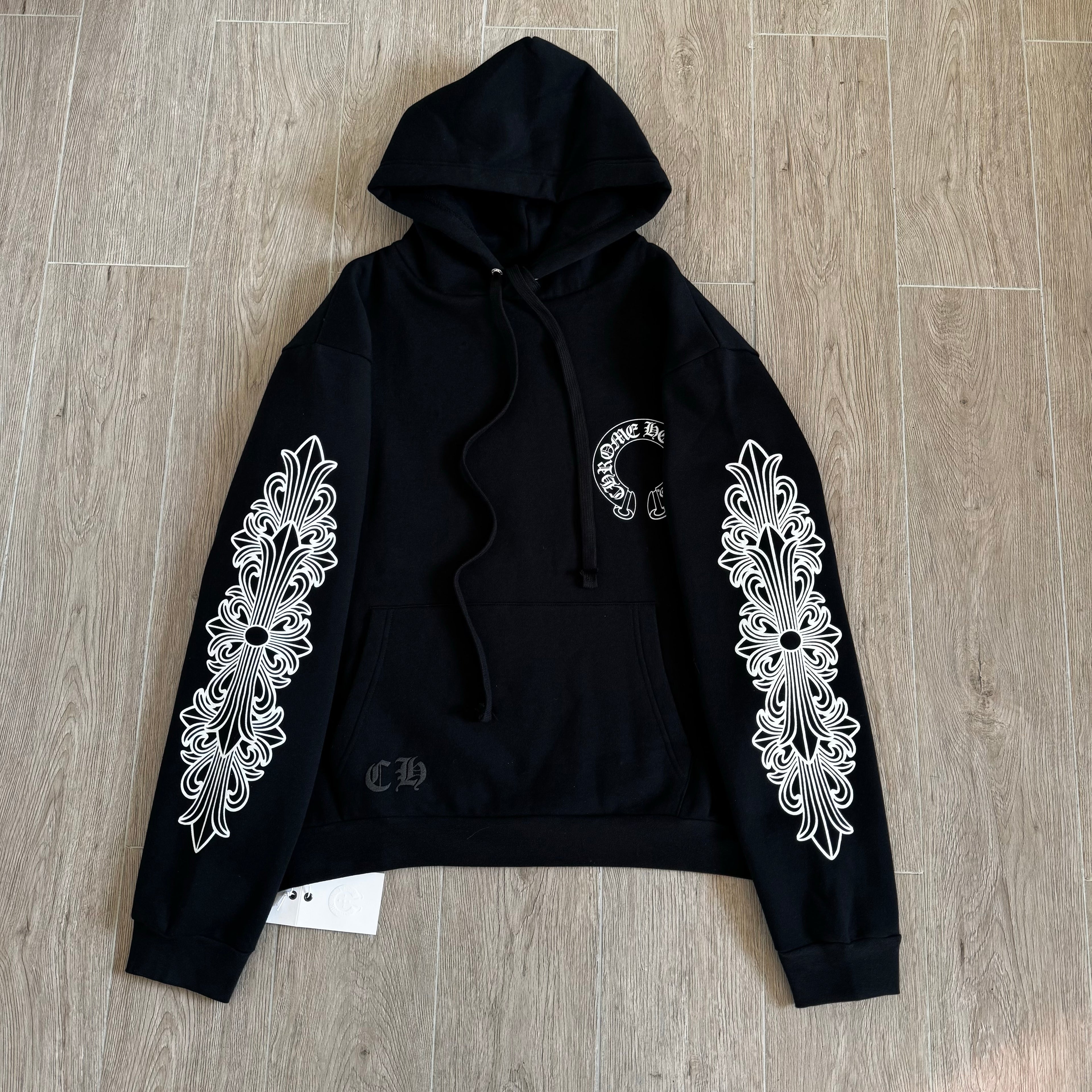 Chrome Hearts Side Floral Leg Pattern Hooded Sweatshirt Pants #375724