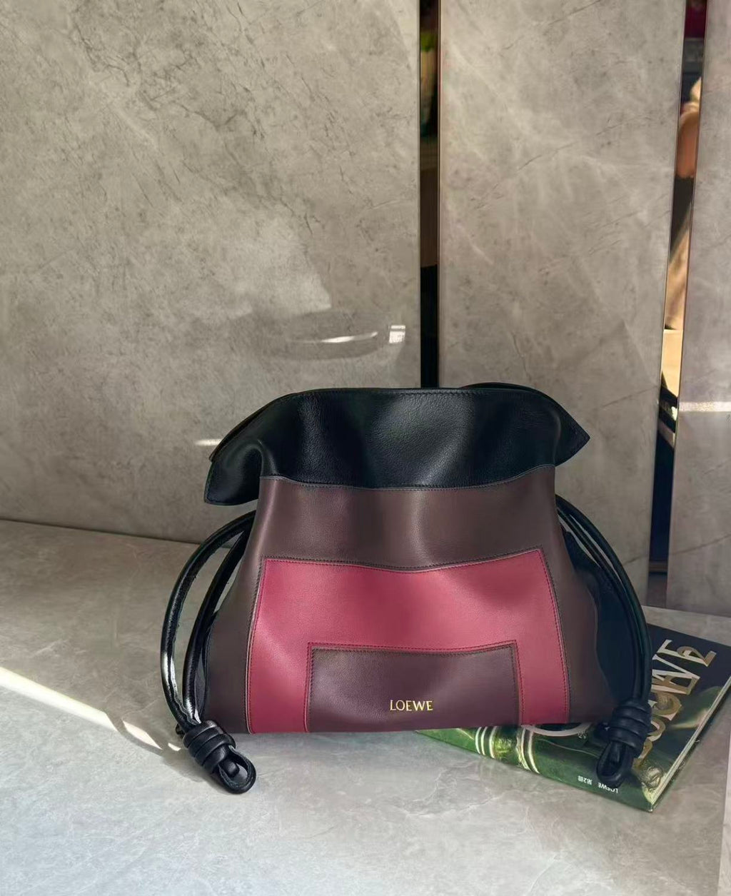 Loewe Medium Napa Leather Flamenco Clutch Loewe X Josef And Anni Albers Collection Fashion-forward Soft-leather Crossbody Bag Lady #195465