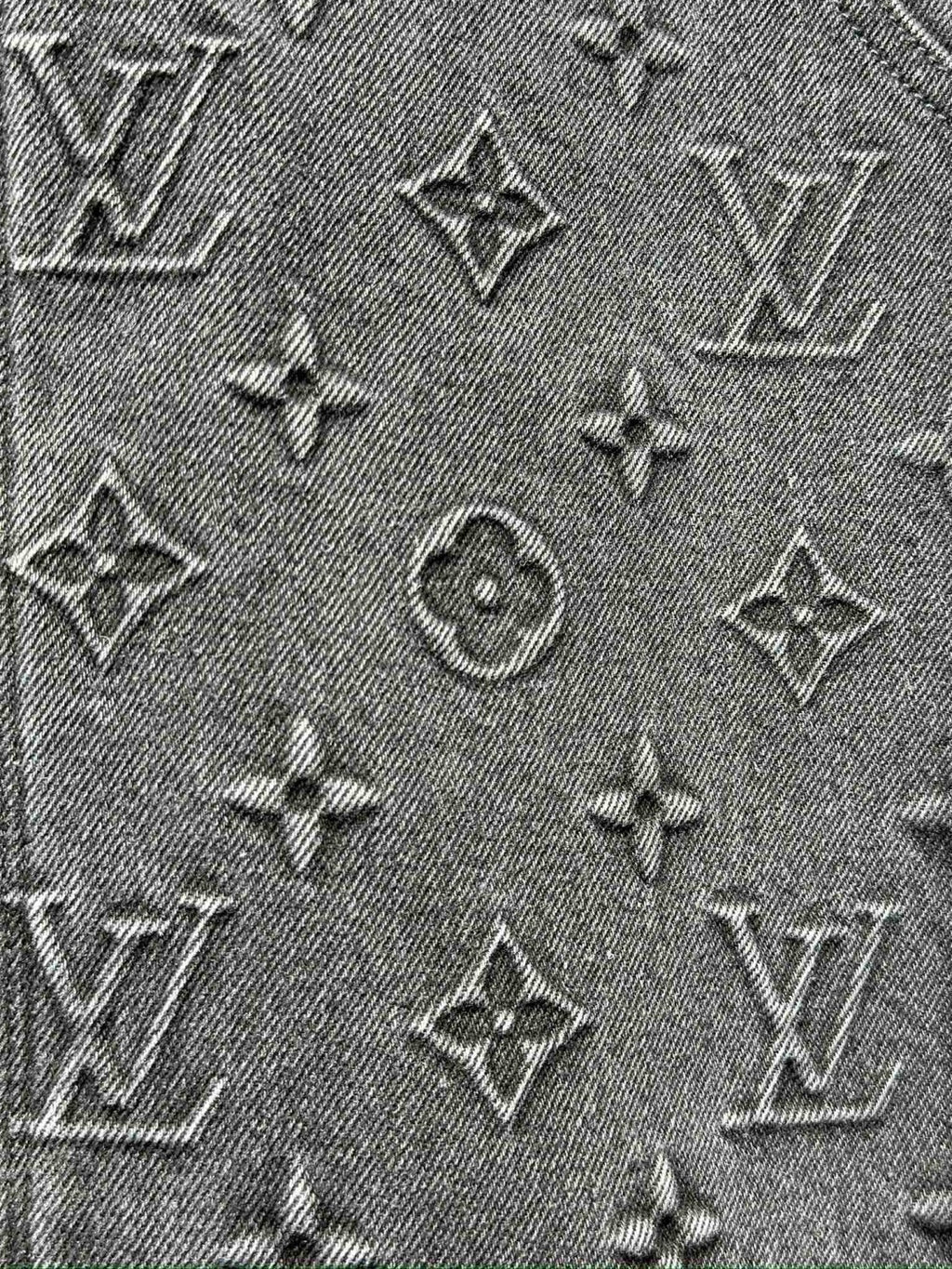 Louis Vuitton Men's Spring/autumn Fashion Casual Classic Logo Embossed Loose Straight Leg Workwear Denim Pants #78388
