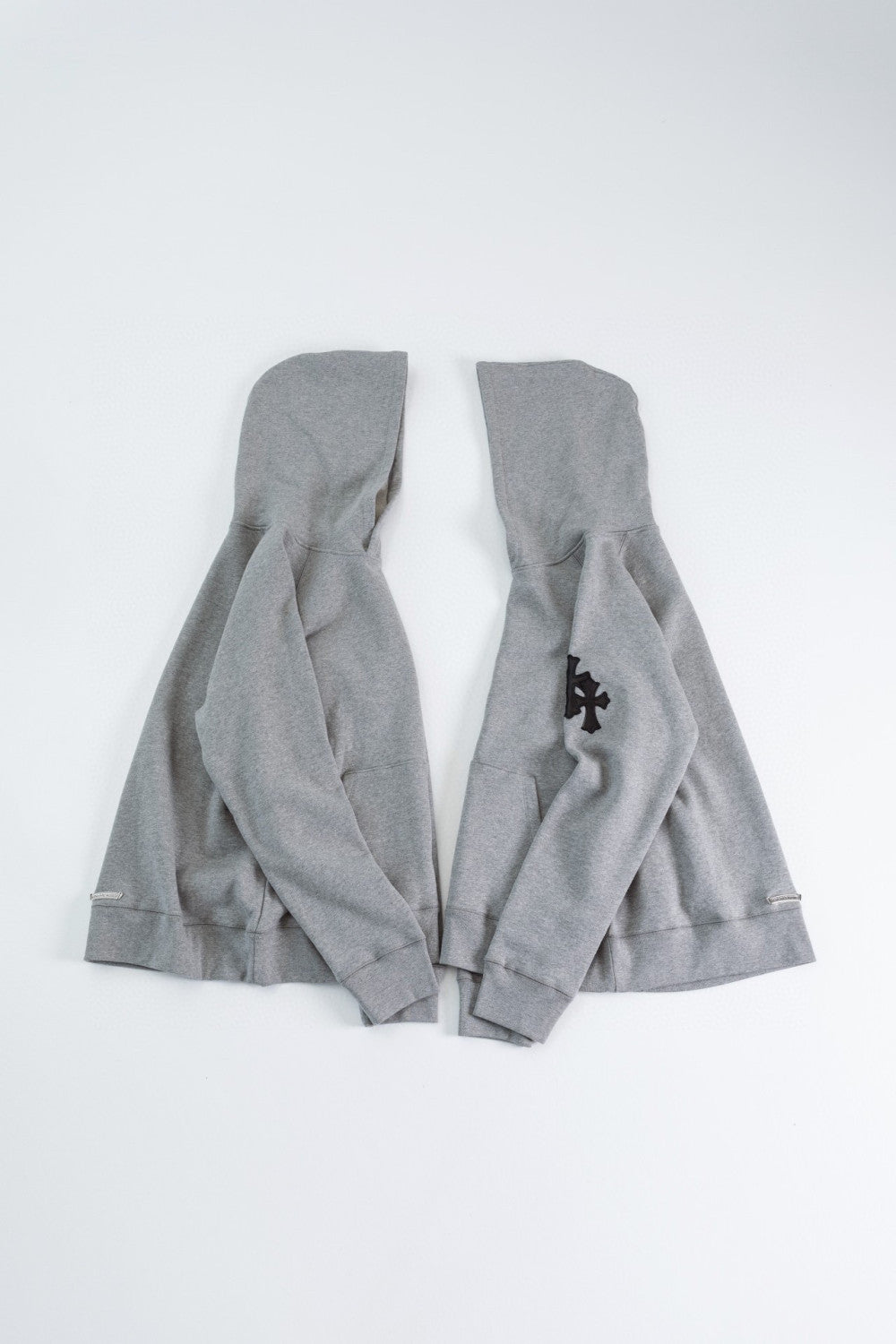 Chrome Hearts Hooded Sweatshirt Pullover Sweatpants Set Suit Grey #96679