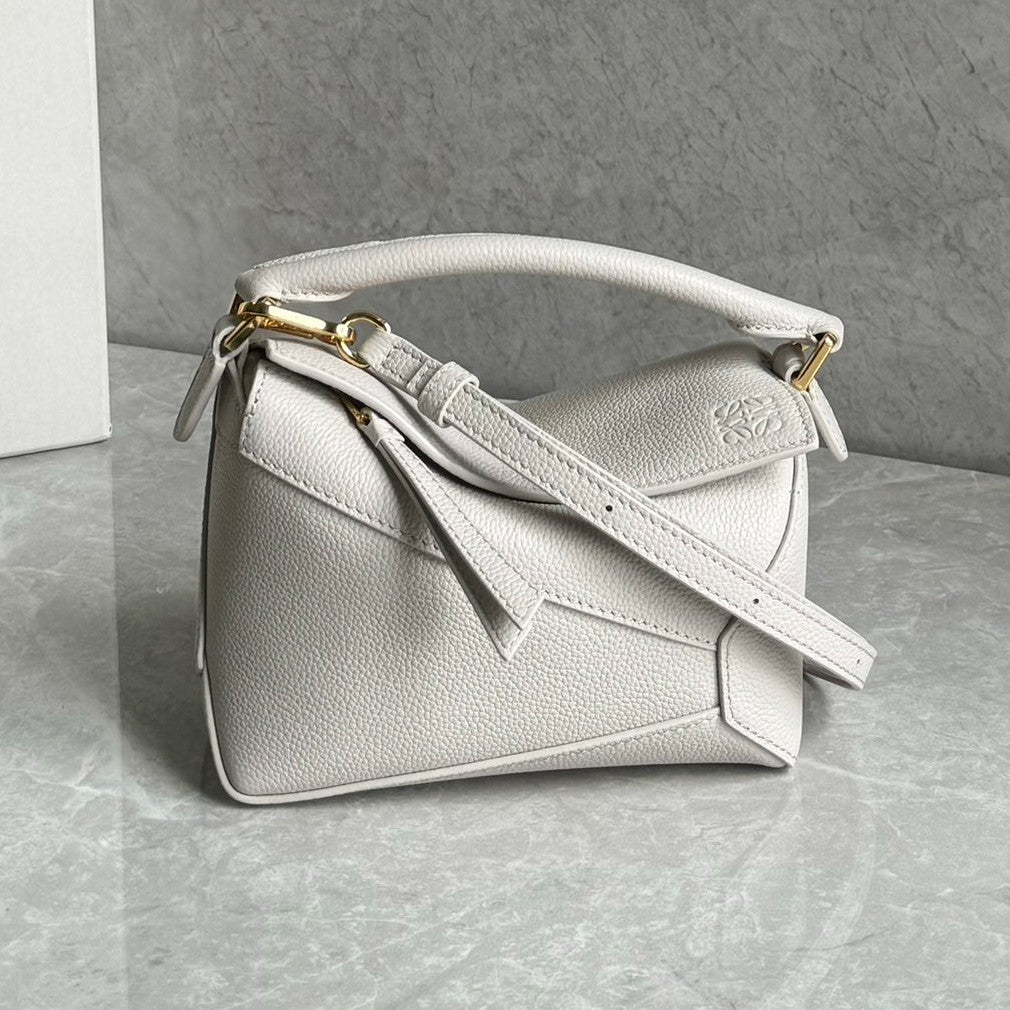 Loewe Women's Fashion Classic Solid Color Small Mini Soft Grained Cowhide Leather Puzzle Handbag Tote Shoulder Bag Bags A510P88X16-9567 #78731