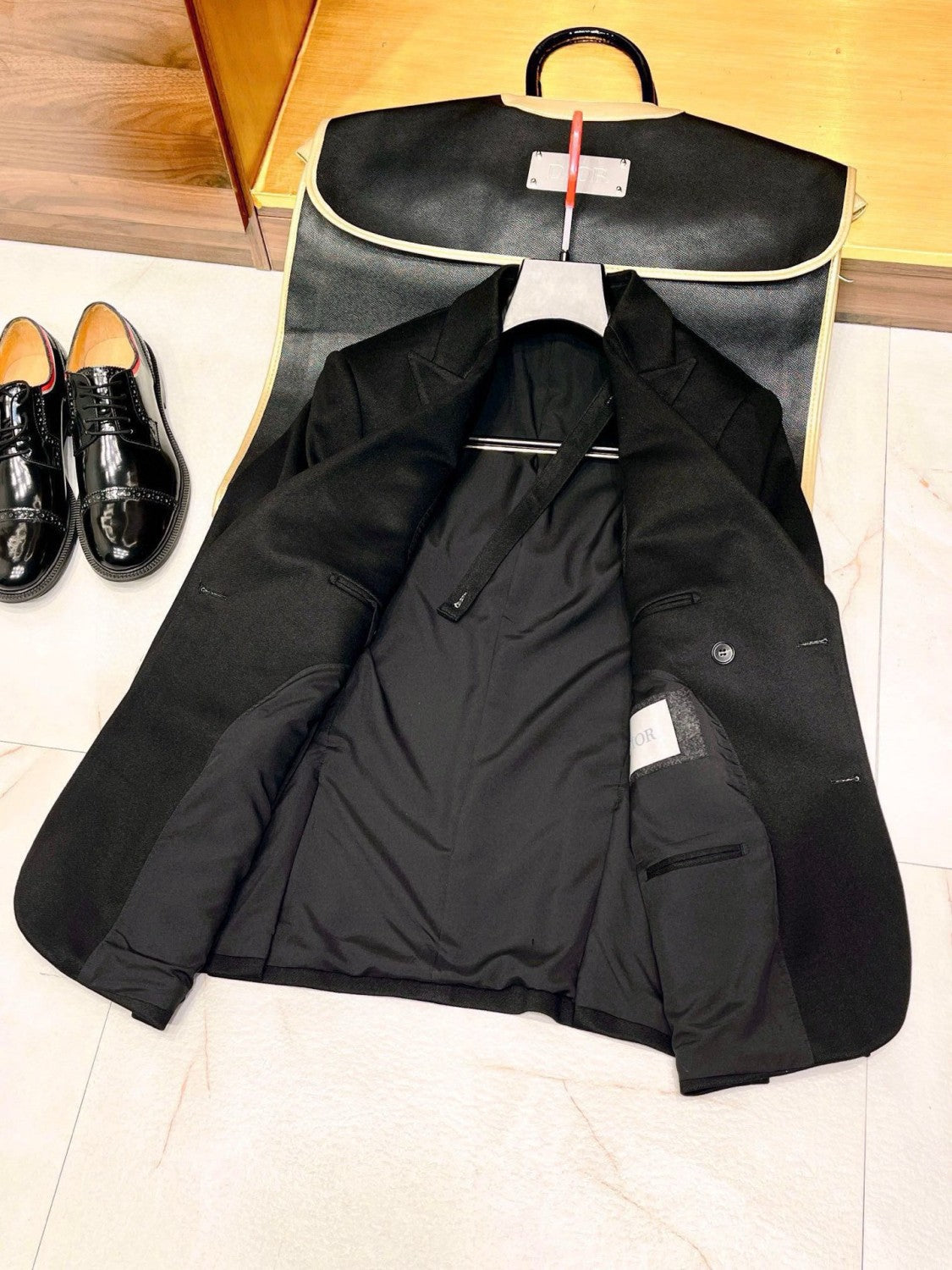 Dior Men's Fall And Winter Wool Blend Black Jacket Single-breasted Suit Top Wedding Suit Blazer Casual Jacket Ngvp #2441
