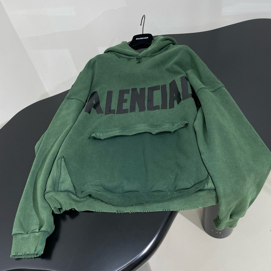 Balenciaga Men's Spring Autumn Logo Letter Print Cotton Loose Fit Hooded Sweatshirt Hoodie #99544