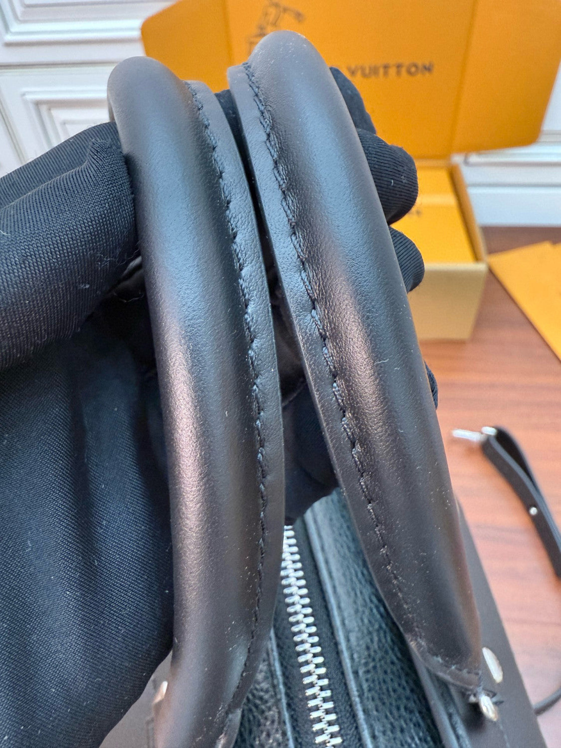 Louis Vuitton BIKER Women's Fashion Casual Metal Logo Badge Leather Adjustable Shoulder Strap Handbag Tote Bag Shoulder Bag Bags M26563 #78348