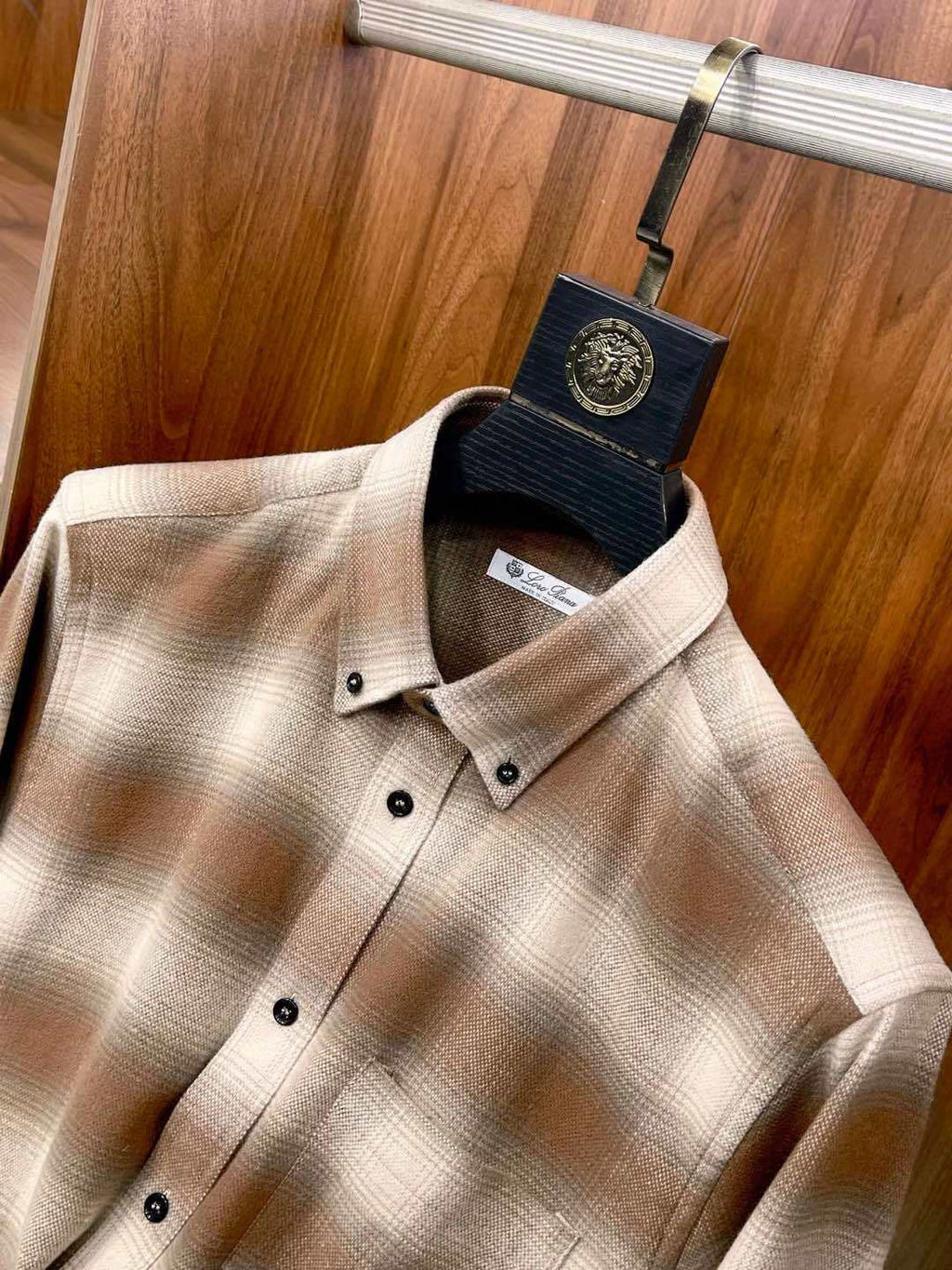 Loro Piana Men's Spring. Autumn And Winter Check Solid Color Long Sleeve Single Breasted Casual Jack Shirt Ngvp #9886