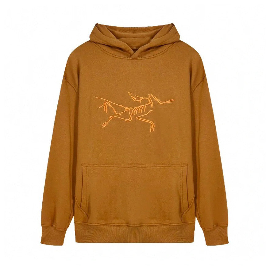 Arcteryx Men's and Women's Autumn Clashing Logo Printed Solid Color Loose Hooded Sweatshirt Pullover #97948