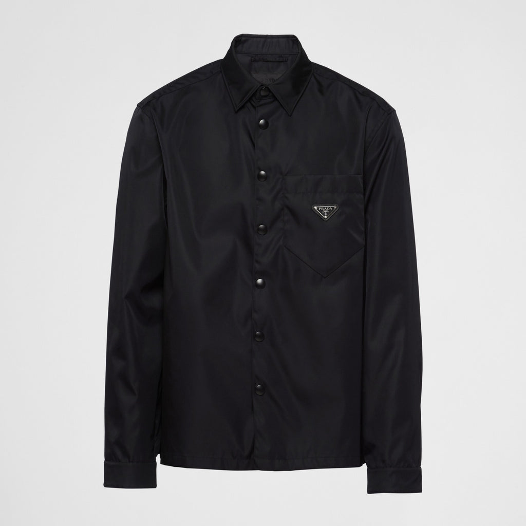 Prada Men's Spring And Fall Triangle Label Nylon Single breasted Long sleeved Shirt Jacket #72495