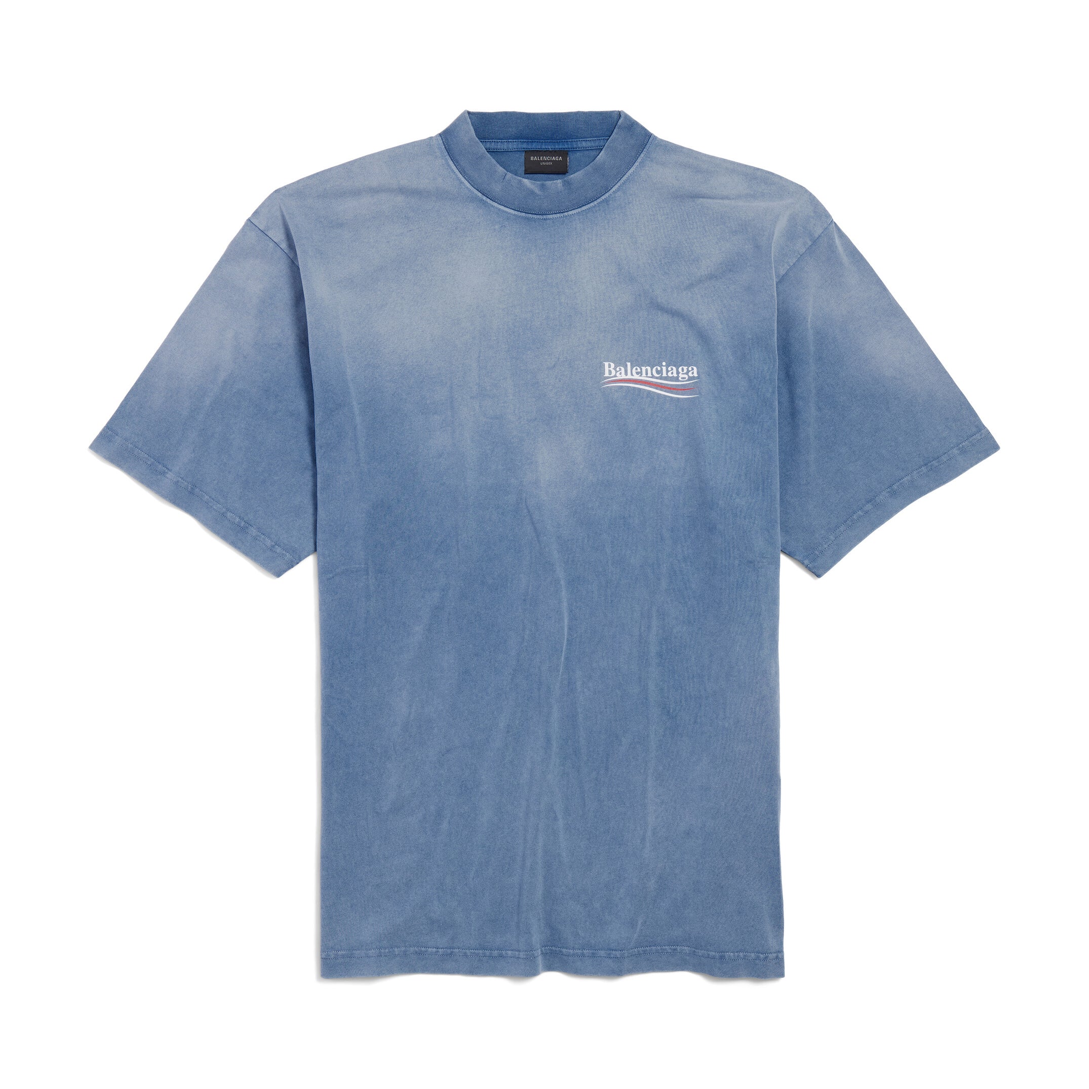 Balenciaga Men's Summer Solid Color Logo Printed Pattern Round Neck Regular Fit Short Sleeve T-Shirt #74487