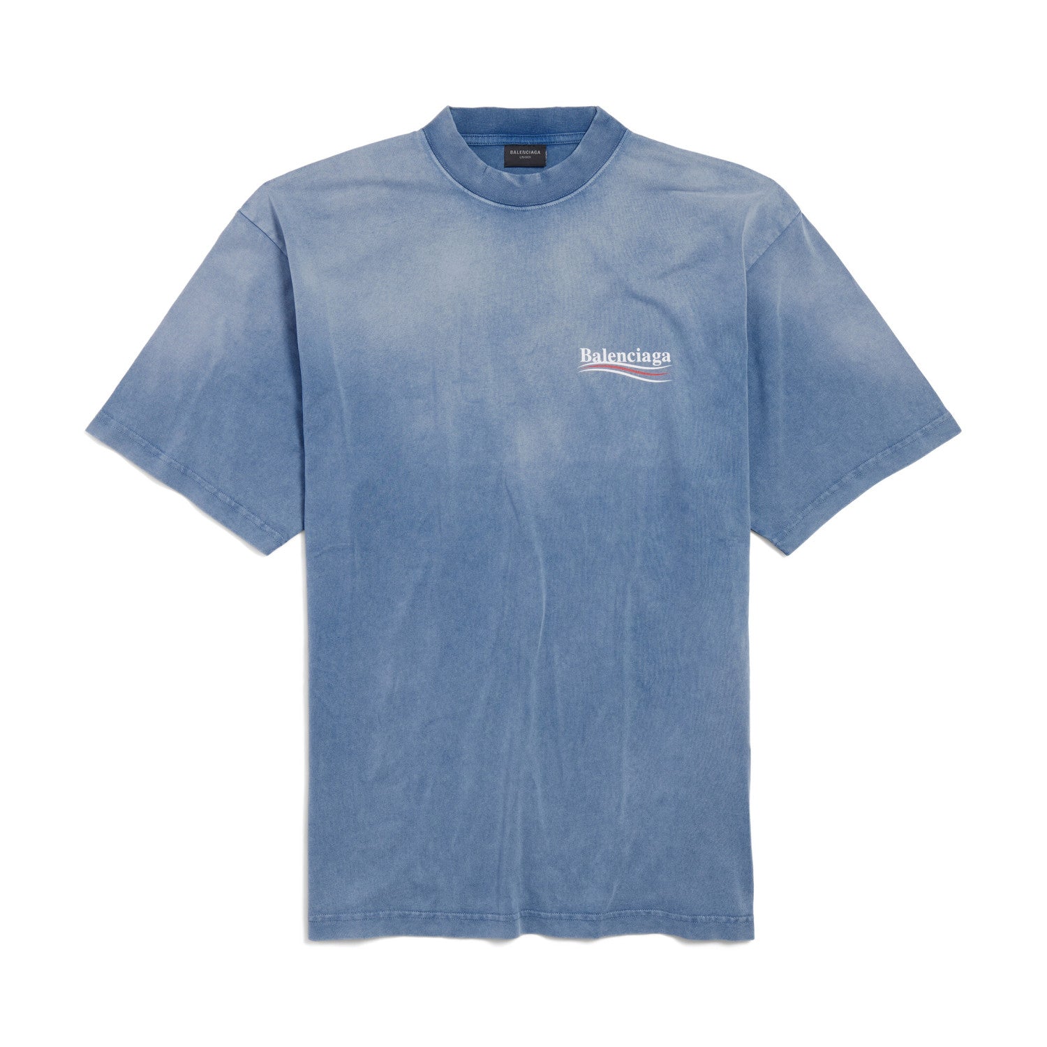 Balenciaga Men's Summer Solid Color Logo Printed Pattern Round Neck Regular Fit Short Sleeve T-Shirt #74487