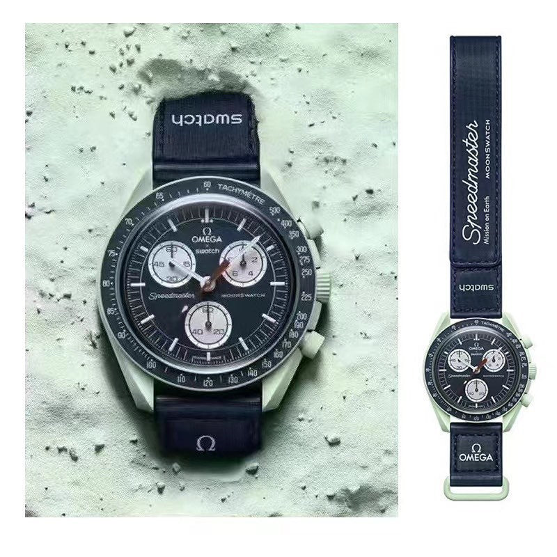 OMEGA Quartz Ceramic Planet 42mm Magic Wristband Casual Watch #81212