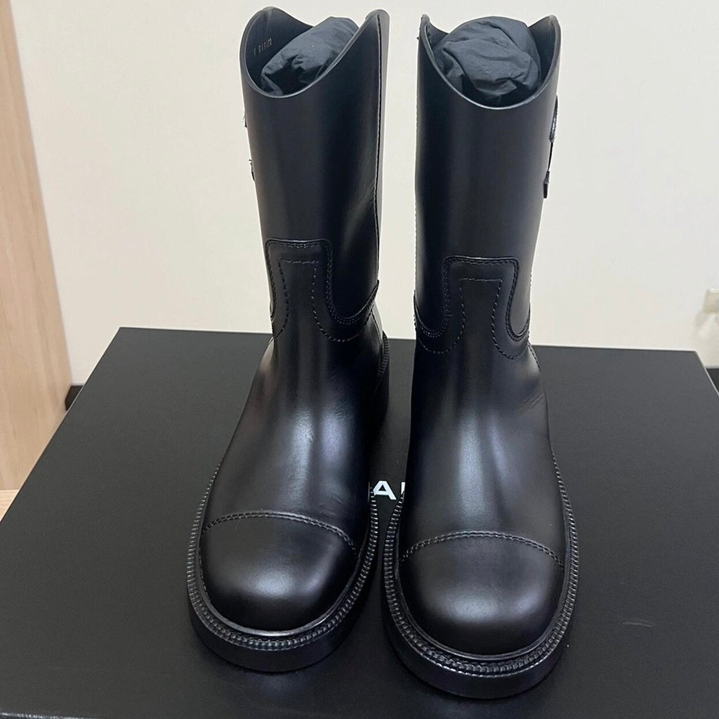 Chanel Women's Autumn/winter Fashion Casual Solid Color Round Toe Short Boots Shoes #78372