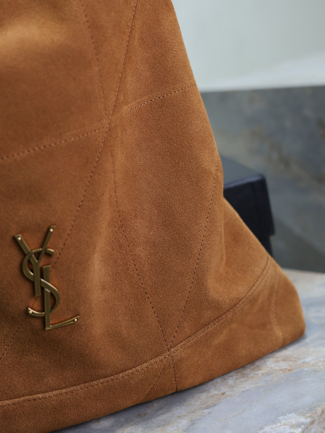 SAINT LAURENT JAMIE POCHON Women's Solid Colour Suede Leather Metal Chain Tote Shoulder Bag Bags #76824