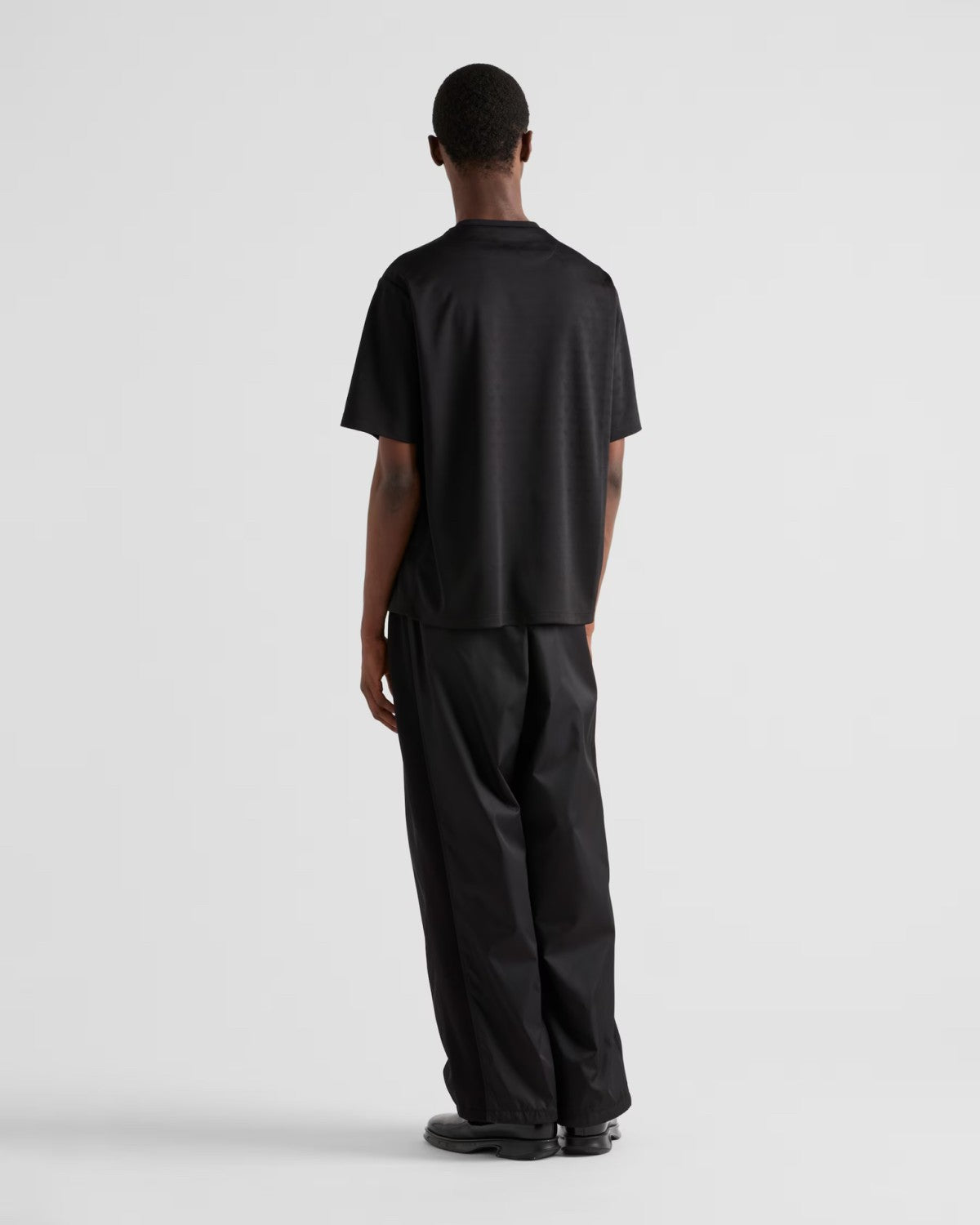 Prada Men's Spring Black Logo Logo Crew Neck Pullover Short Sleeve T-Shirt #73286