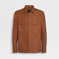 Ermenegildo Zegna Oasi Lino Shirt Jacket Men's Spring And Summer Lapel Single-breasted Pocket Temperament Shirt Simple Commuter Jacket Ngvp #1185