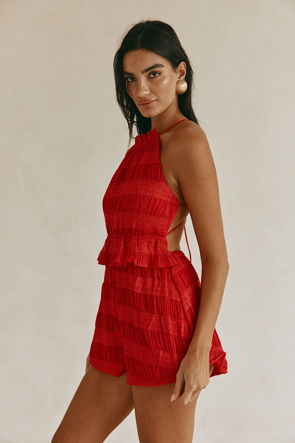 Adira Playsuit - Red