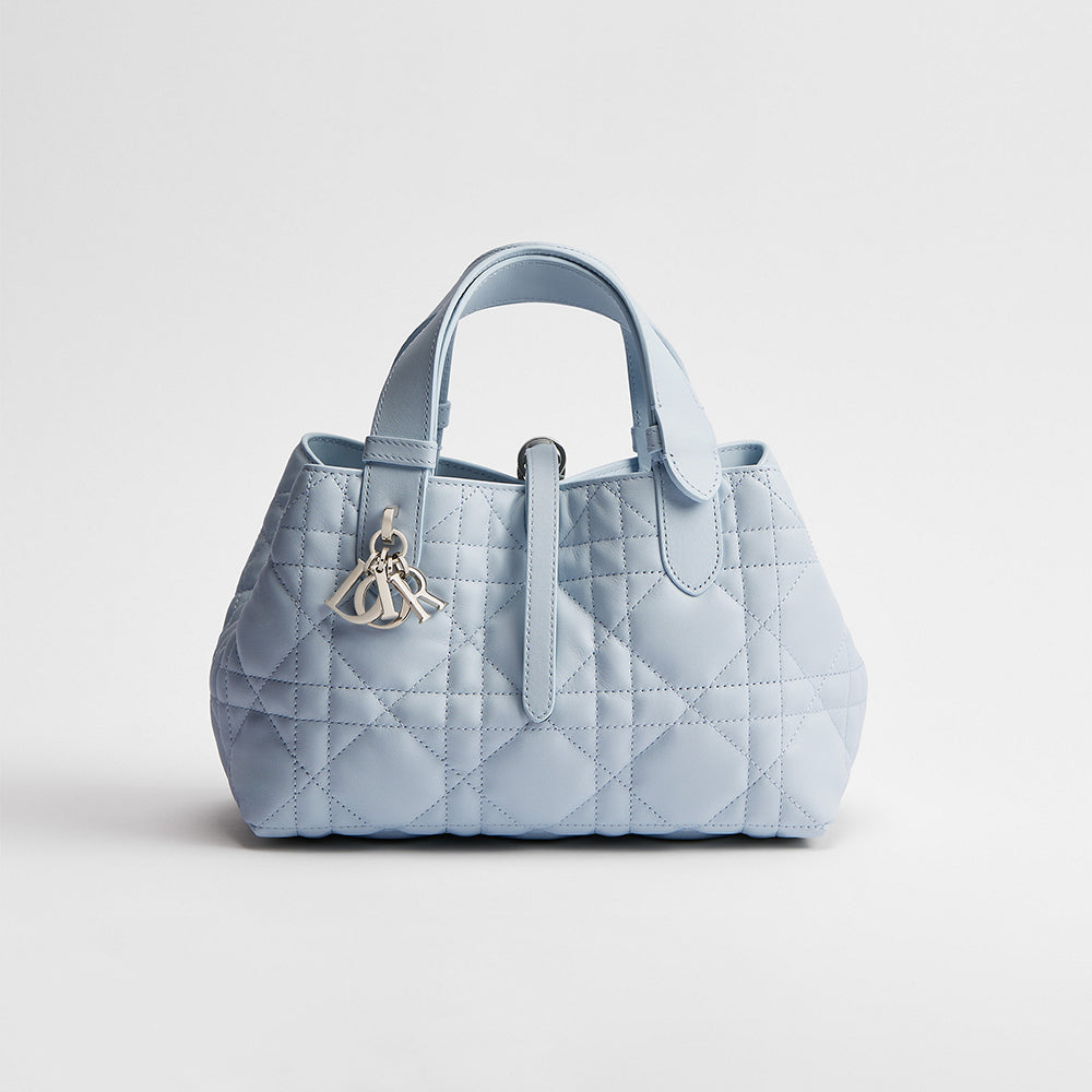 Dior Small Dior Toujours Bag Ice Blue Macrocannage Calfskin #379082
