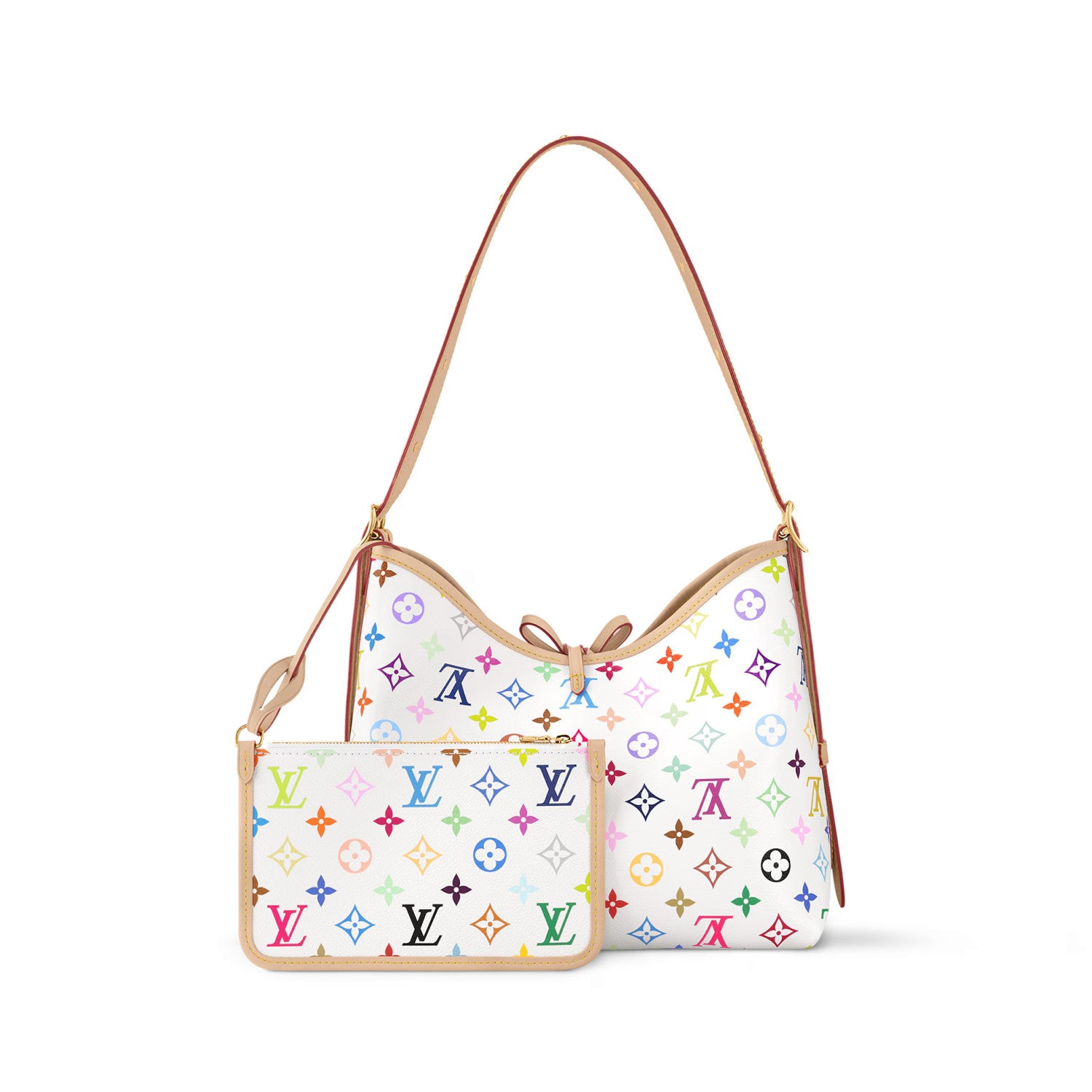 Louis Vuitton LV x TM CARRYALL Women's Detachable Adjustable Shoulder Strap Colorful Logo Printed Coated Canvas Tote Shoulder Bag Bags #75793
