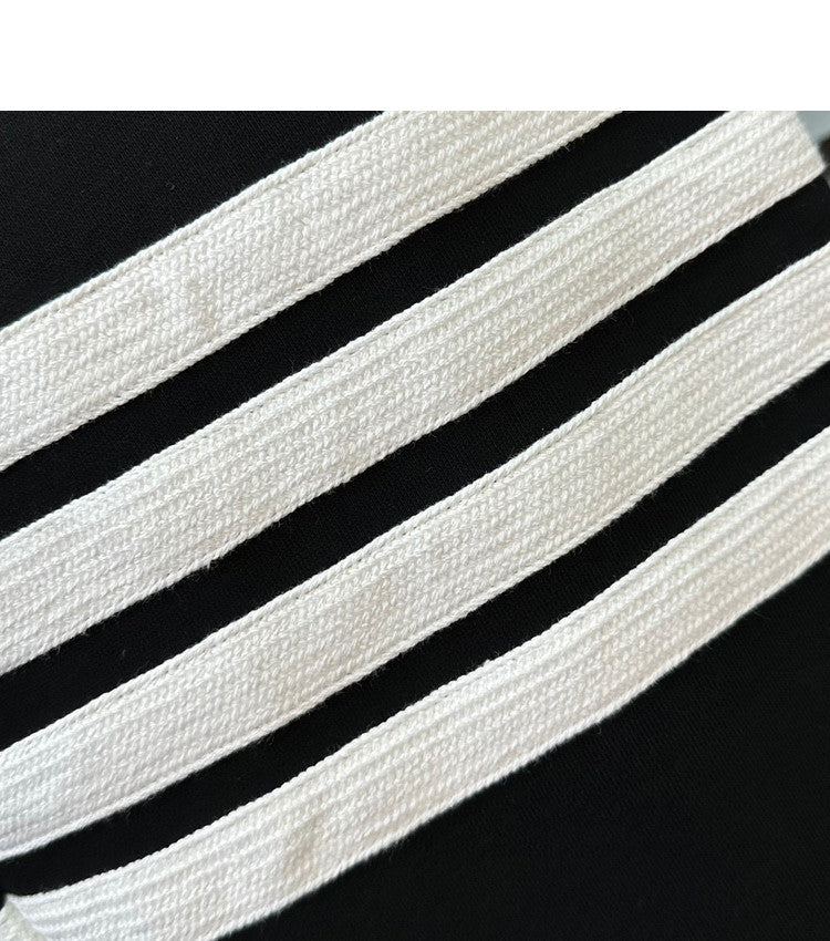 Thom Browne Men's Spring And Autumn Lapel Striped Long Sleeve Blazer Jacket Casual Solid Color Straight Trousers Two Piece Suit Set #81197