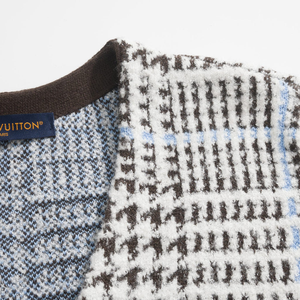 Louis Vuitton Textured Plaid Cardigan 1AJBSP #335295