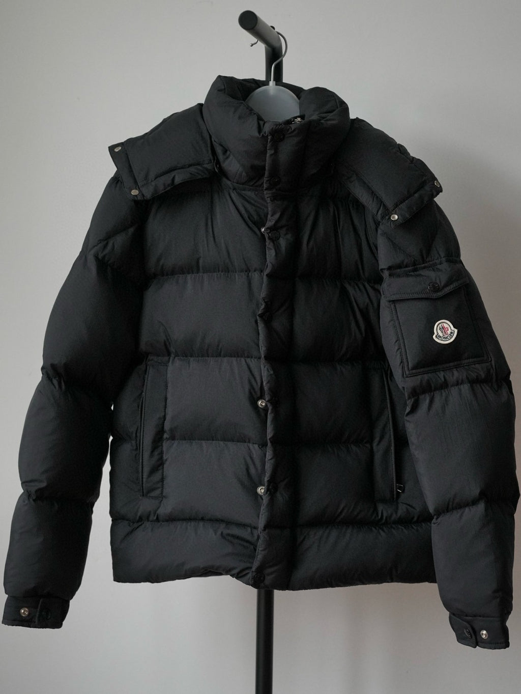 Moncler Men's Winter Solid Color Hooded Zipper Long Sleeve Puffer Down Jacket #74216