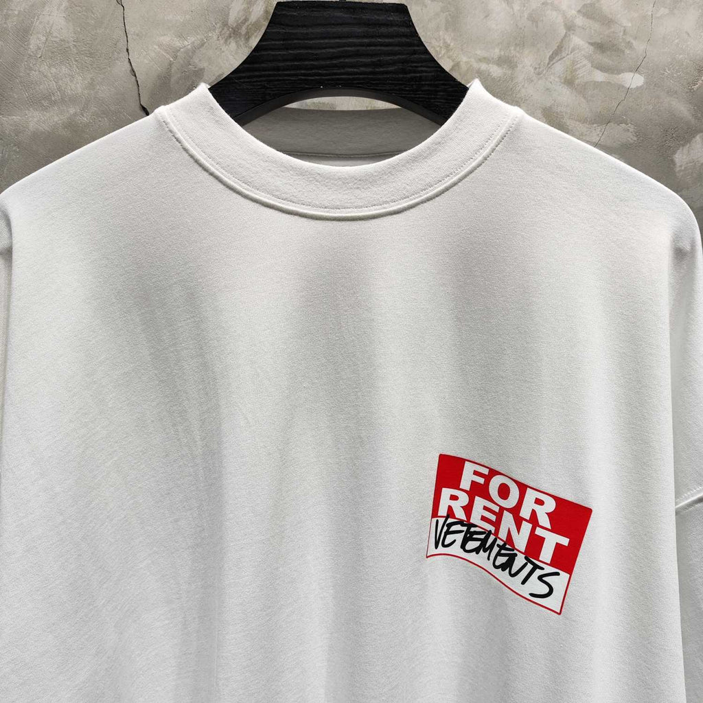 Vetements Men's Summer Round Neck Cotton Comfortable Loose Logo Printed Short Sleeve T-Shirt #76628