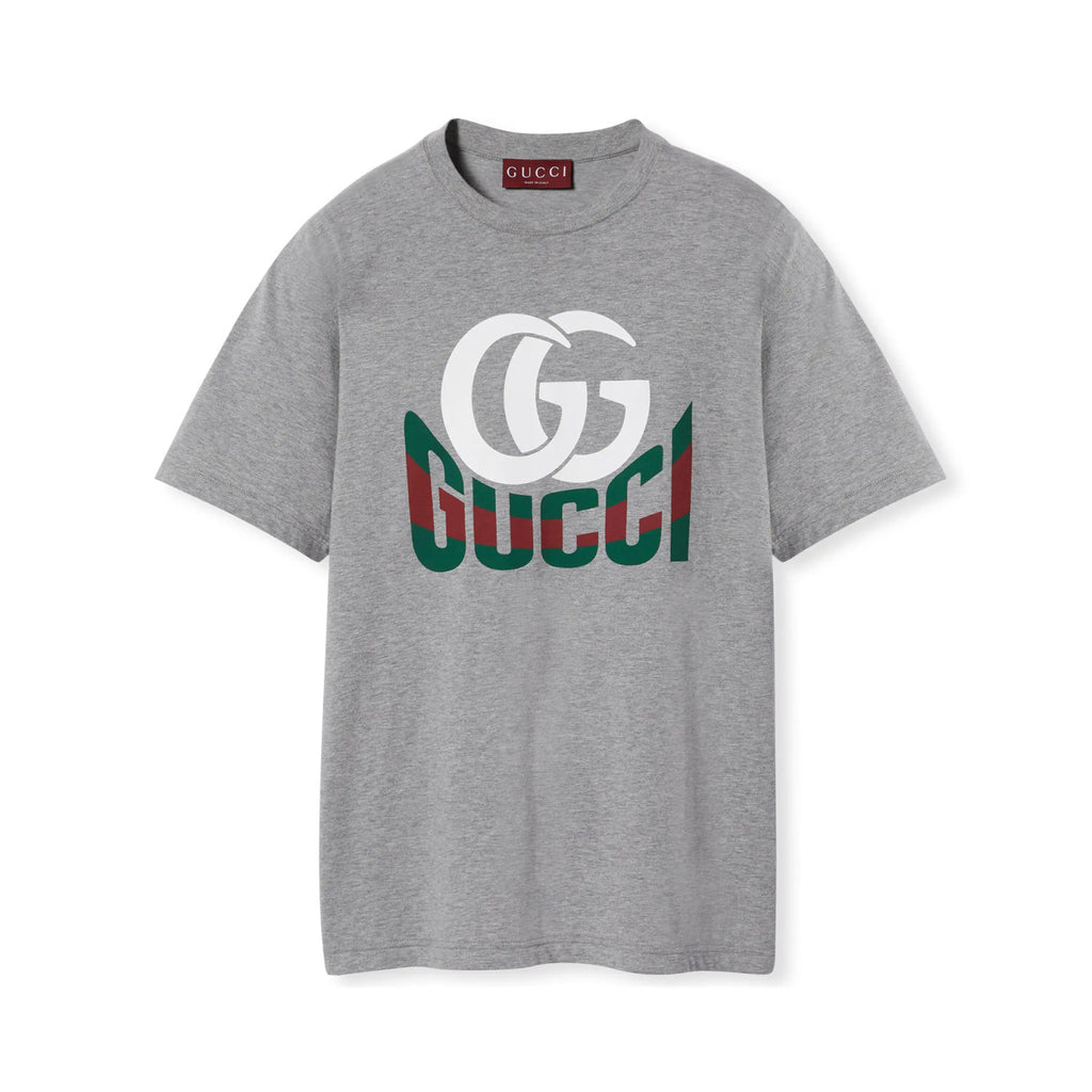 Gucci Men's Summer Monogram Printed Round Neck Cotton Short Sleeve T-Shirt #76681