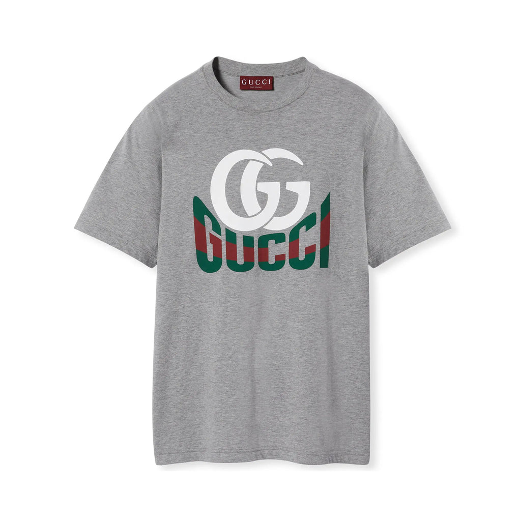 Gucci Men's Summer Monogram Printed Round Neck Cotton Short Sleeve T-Shirt #76681