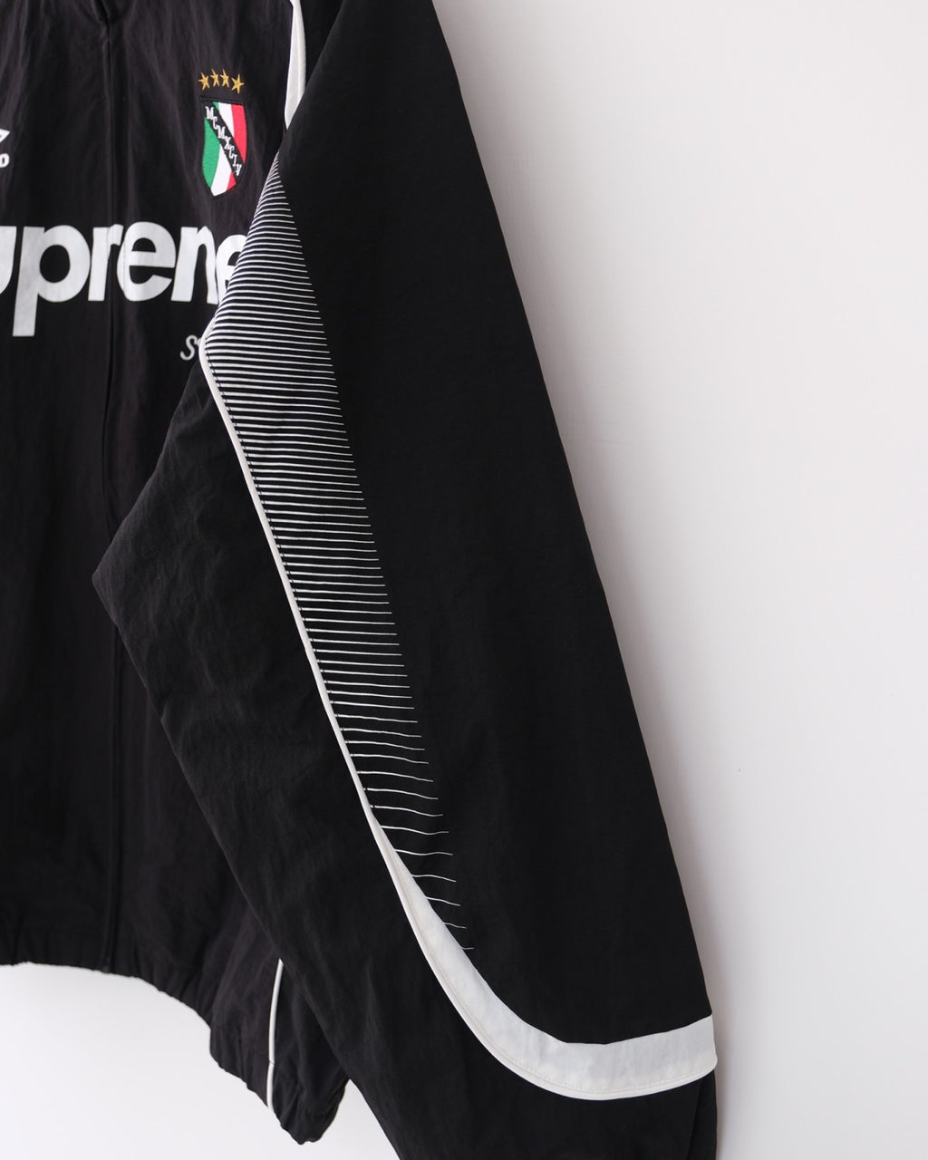 Supreme Week 11 X Umbro Men's And Women's Spring And Fall Black Collar Zipper Long Sleeve Jacket #73162