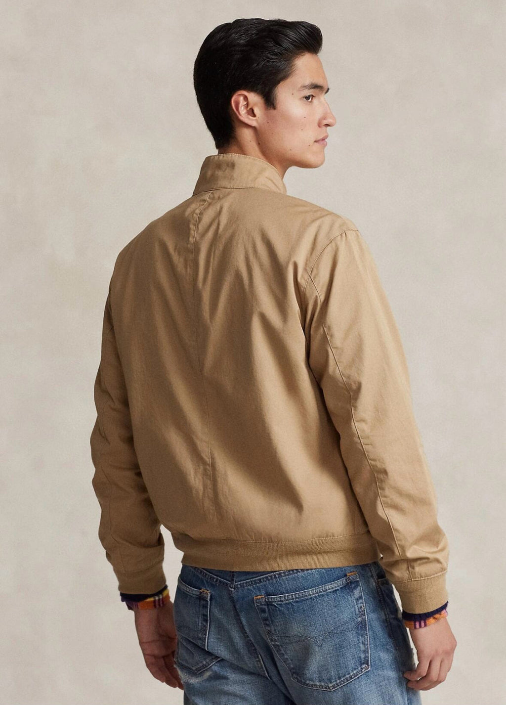 Ralph Lauren Men's Spring and Autumn Solid Color Standing Collar Zipper Long Sleeve Jacket #76254