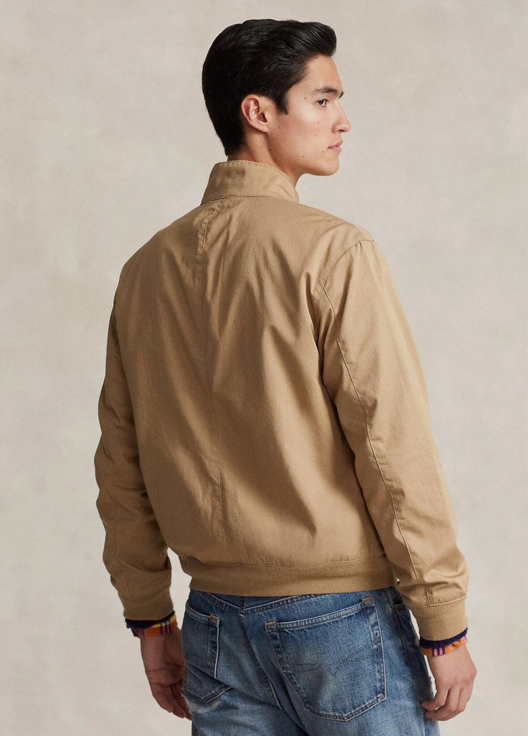 Ralph Lauren Men's Spring and Autumn Solid Color Standing Collar Zipper Long Sleeve Jacket #76254