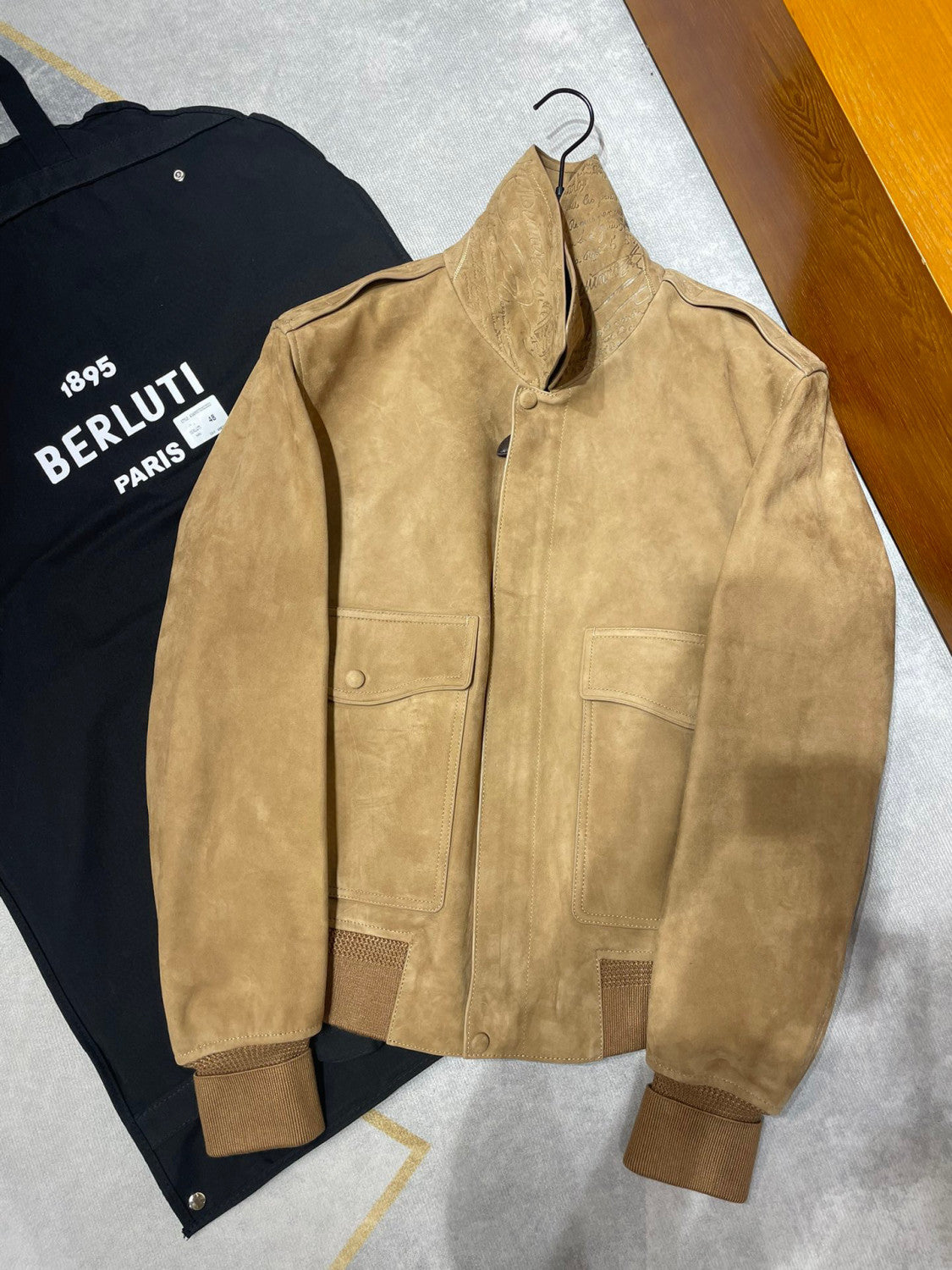 Berluti Men's Long Sleeve Leather Jacket Coat Ngvp #6291