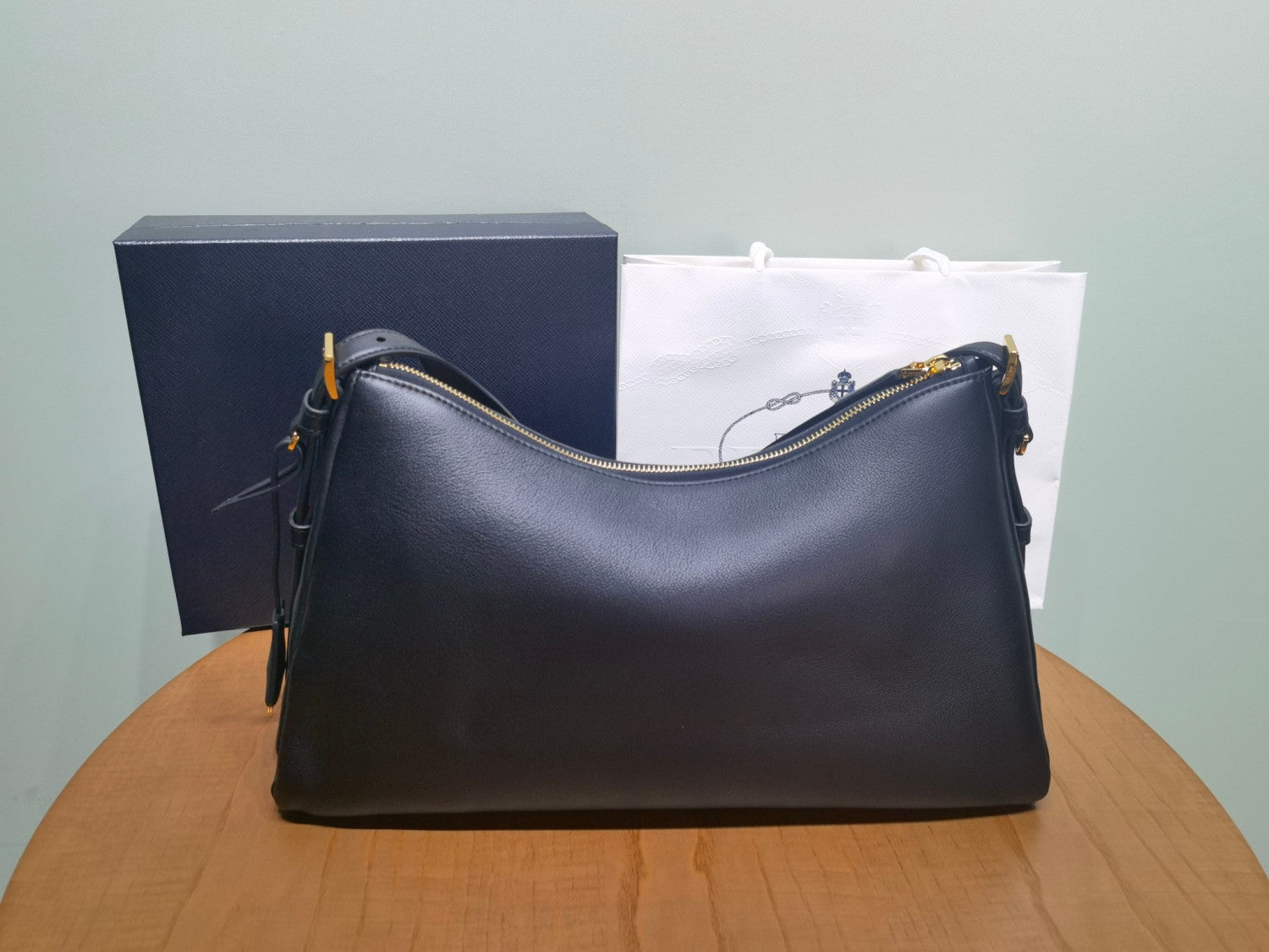 Prada Aimée Large Leather Shoulder Bag 1BC228 #334397