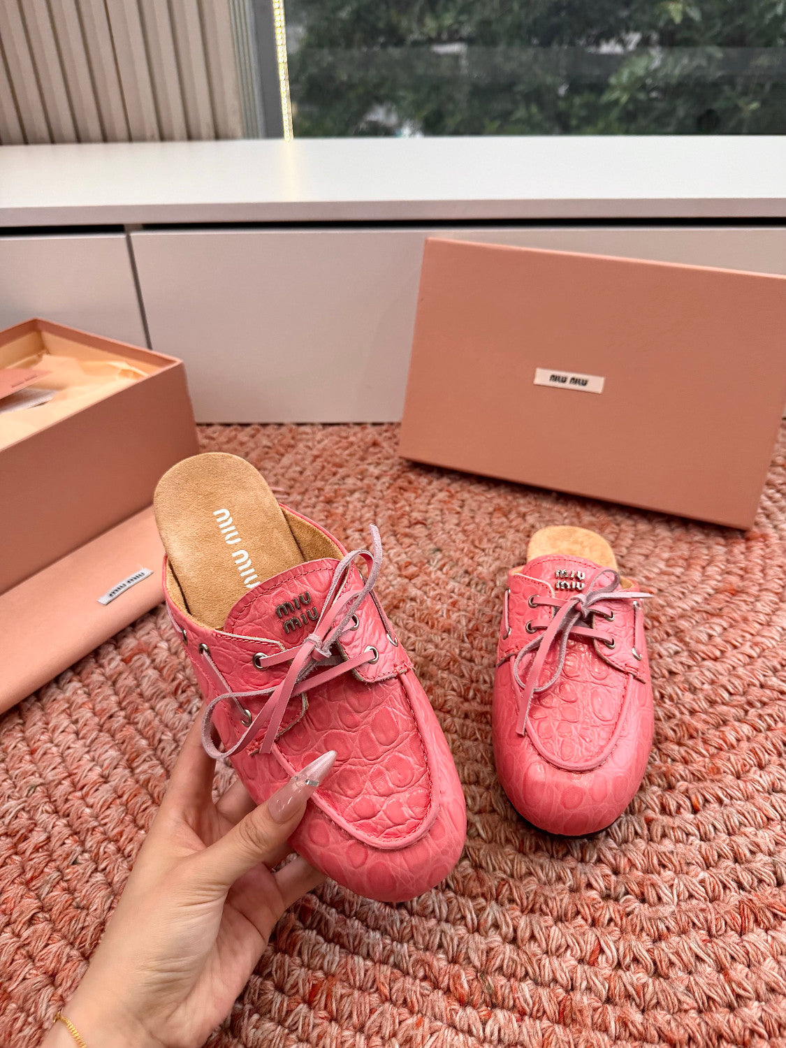 MiuMiu Mesh Mary Jane Shoes #383828