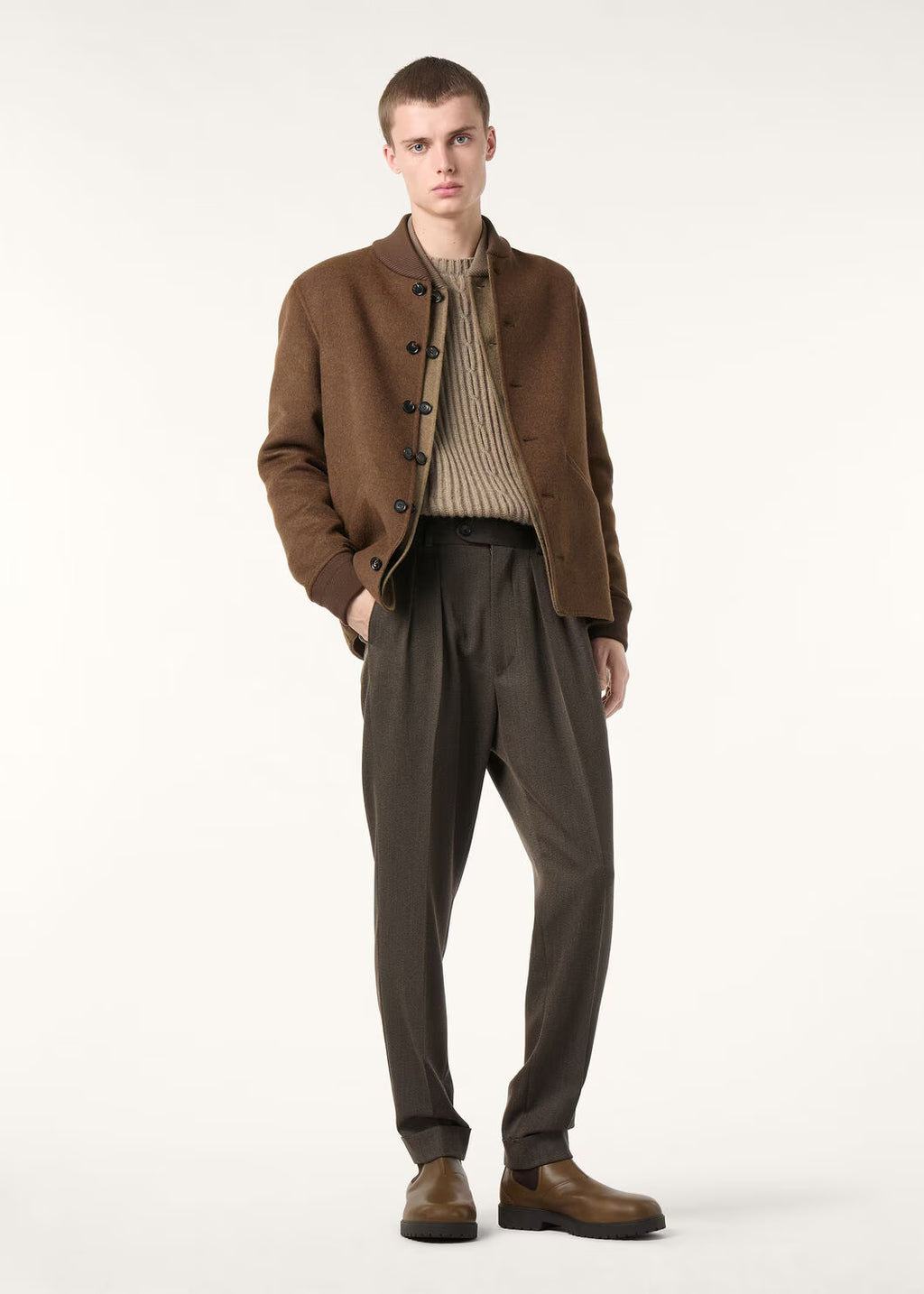 Loro Piana Men's Stafford Mid-Rise Straight-Leg Wool Solid-Color All-Season Casual Pants Ngvp #2563
