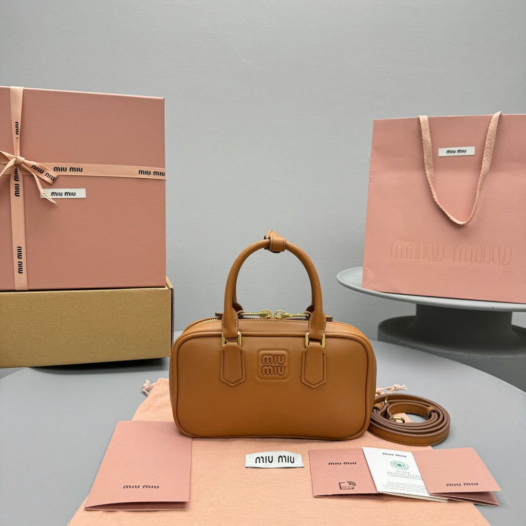 MiuMiu Arcadie Leather Mini Handbags Women's Fashion Cute Size Casual Tote Crossbody Bags Shoulder Handbag Bag Bags 5BP088 #71864