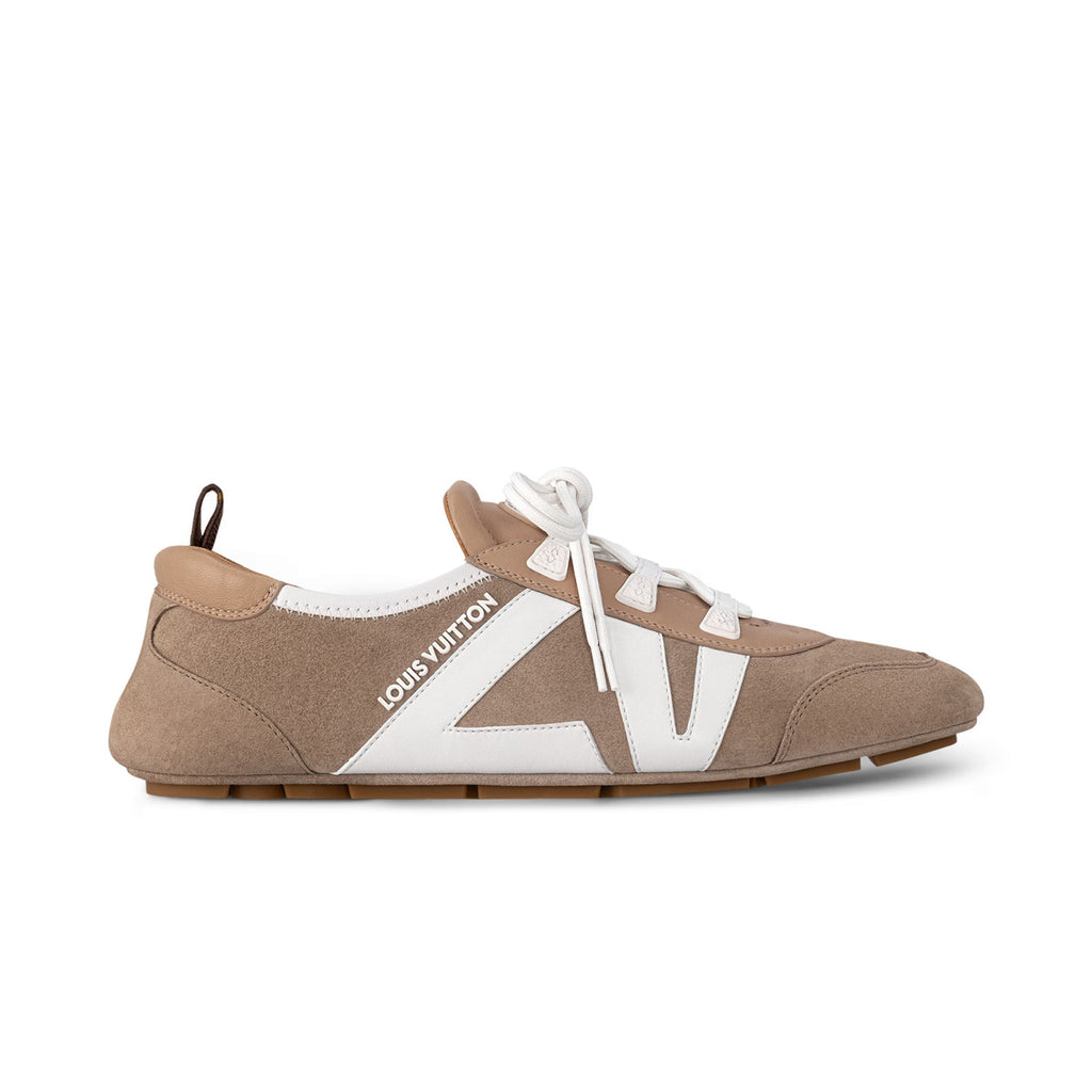 Louis Vuitton SNEAKERINA Women's Four Seasons Colorblocking Round Toe Lace Up Sheepskin Low Top Ballet Derby Shoes #76939