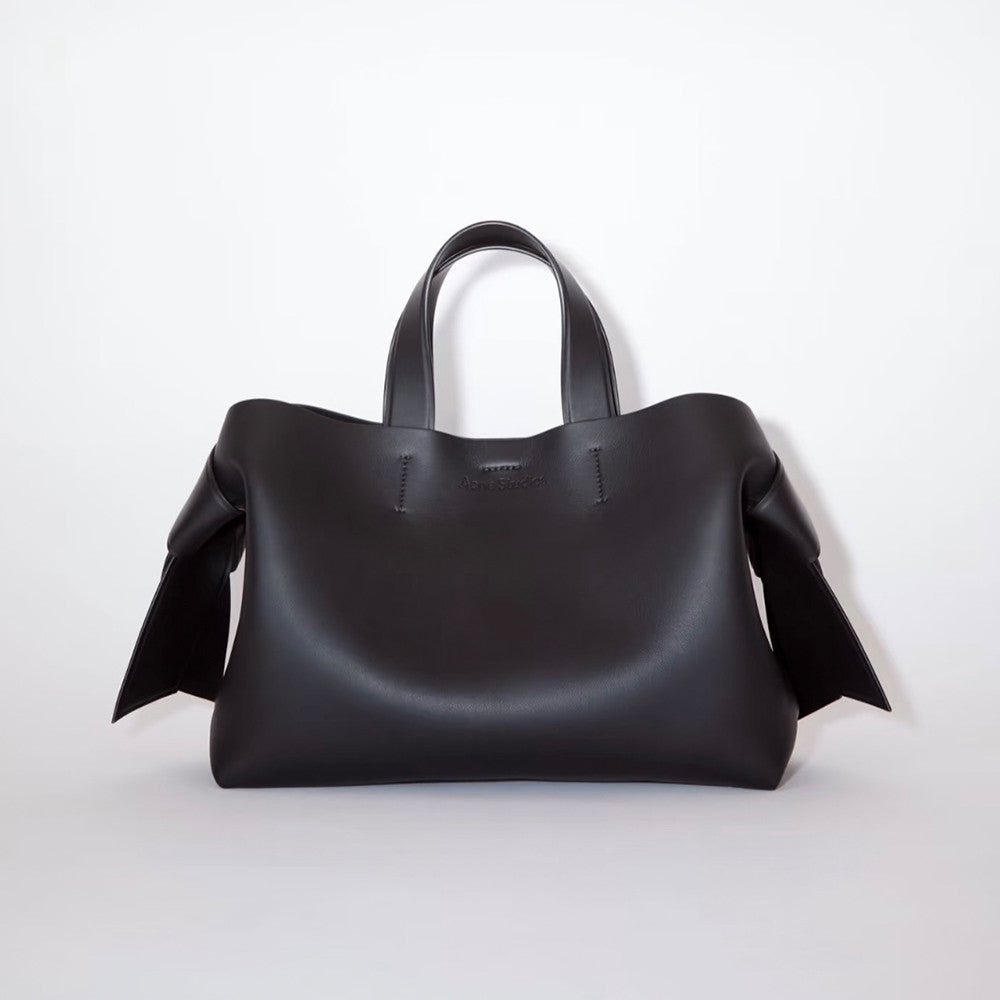 Acne Studios Tote Twisted Knot Decoration Engraved Logo Magnetic Closure Crossbody Bag #332333