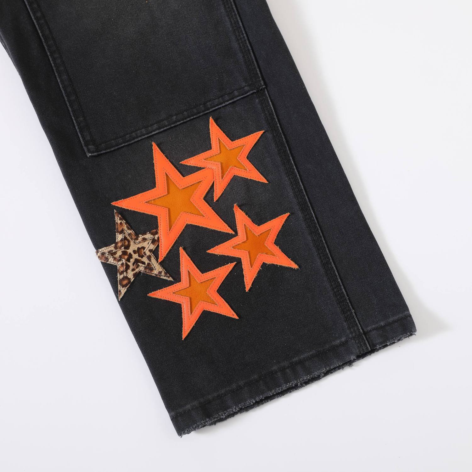 Chrome Hearts Men's And Women's Spring/Fall Fashion Casual Waist Button Star Icon Vintage Washed Carhartt Work Pants #79519
