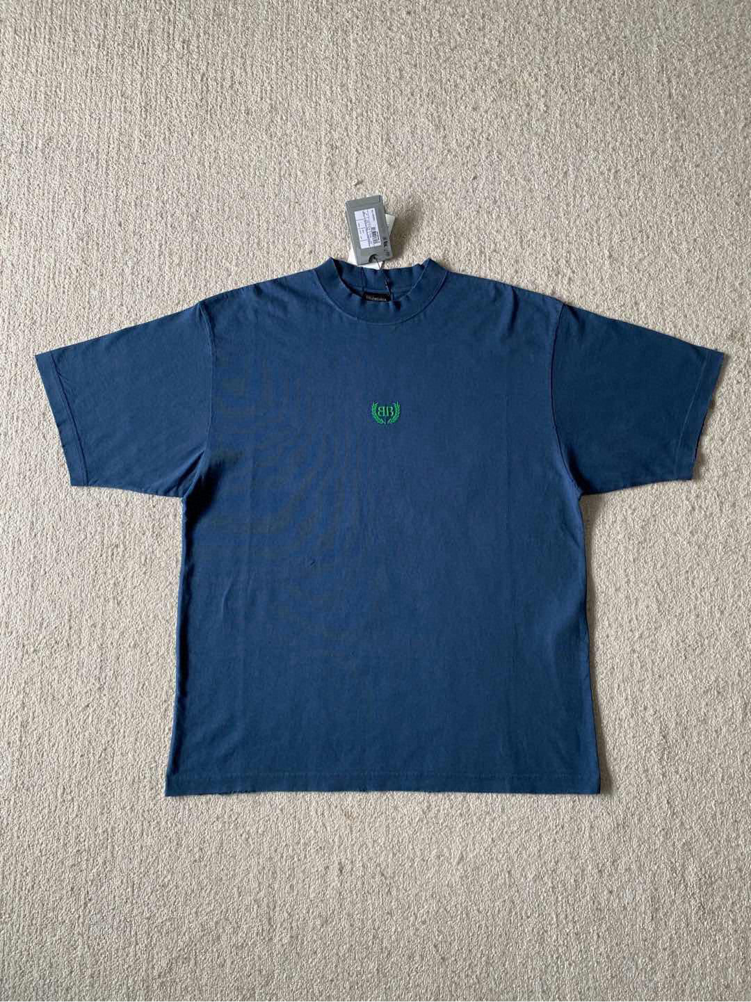 Balenciaga Men's Summer Embroidery Pattern Printed Solid Color Round Neck Short Sleeve T-Shirt #75953