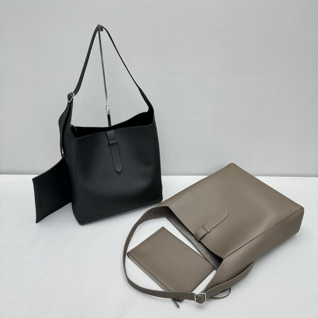THE ROW Women's Fashion Solid Color Tote Leather Bucket Bag Bags Casual Handbag #75348