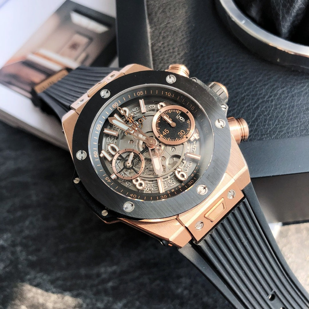 Hublot BIG BANG Men's Automatic Mechanical Movement Rubber Strap 44mm Mechanical Watch #73168