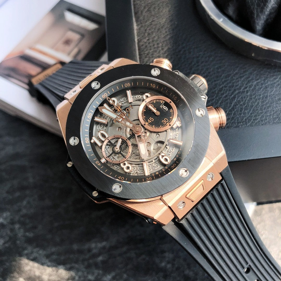 Hublot BIG BANG Men's Automatic Mechanical Movement Rubber Strap 44mm Mechanical Watch #73168