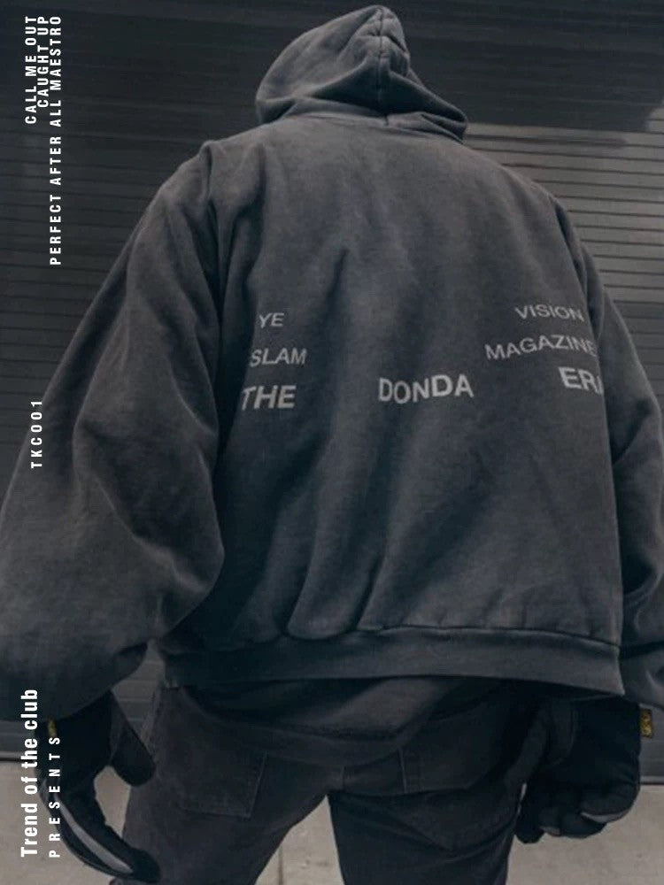 Yeezy Kanye Reflective Hooded Sweatshirt Loose High Street American Tide Hip Hop Hoodie Men's Spring and Autumn Fashion Pullover Sweatshirt Ngvp #1882