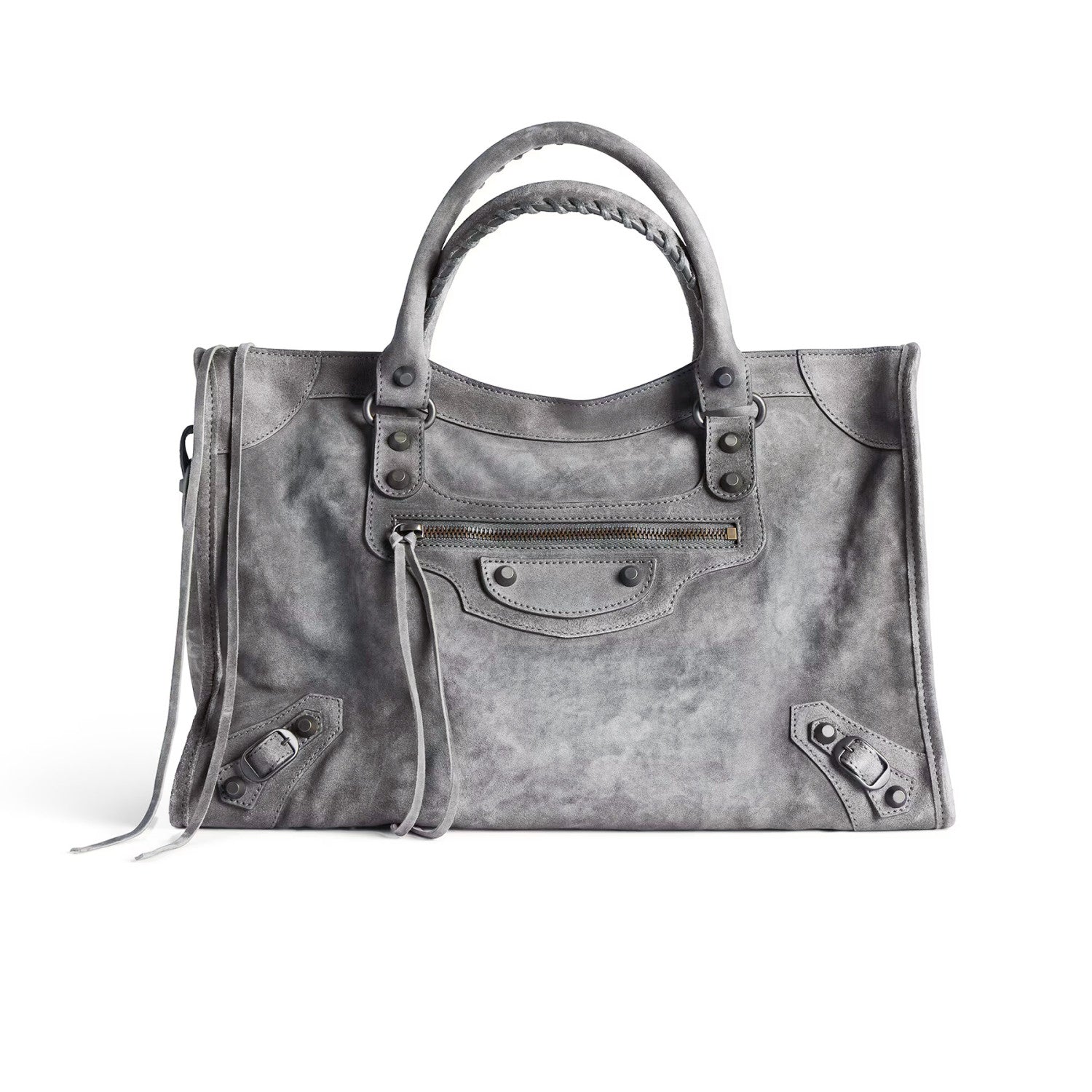 Balenciaga LE CITY Medium Handbag Women's Fashion Luxury Solid-Colour Suede Tote Bag Crossbody Bag Bags 8230582AB2A1143 Ngvp #2434